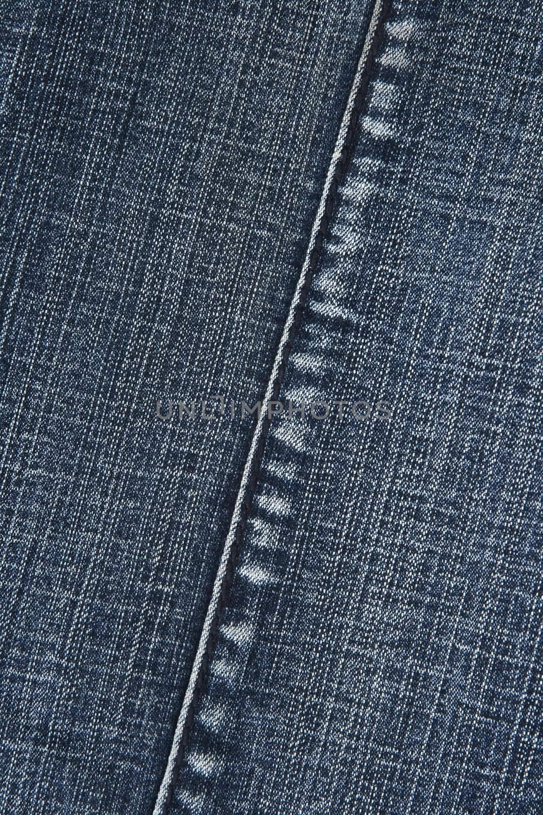 Blue denim fabric with stitch by anikasalsera