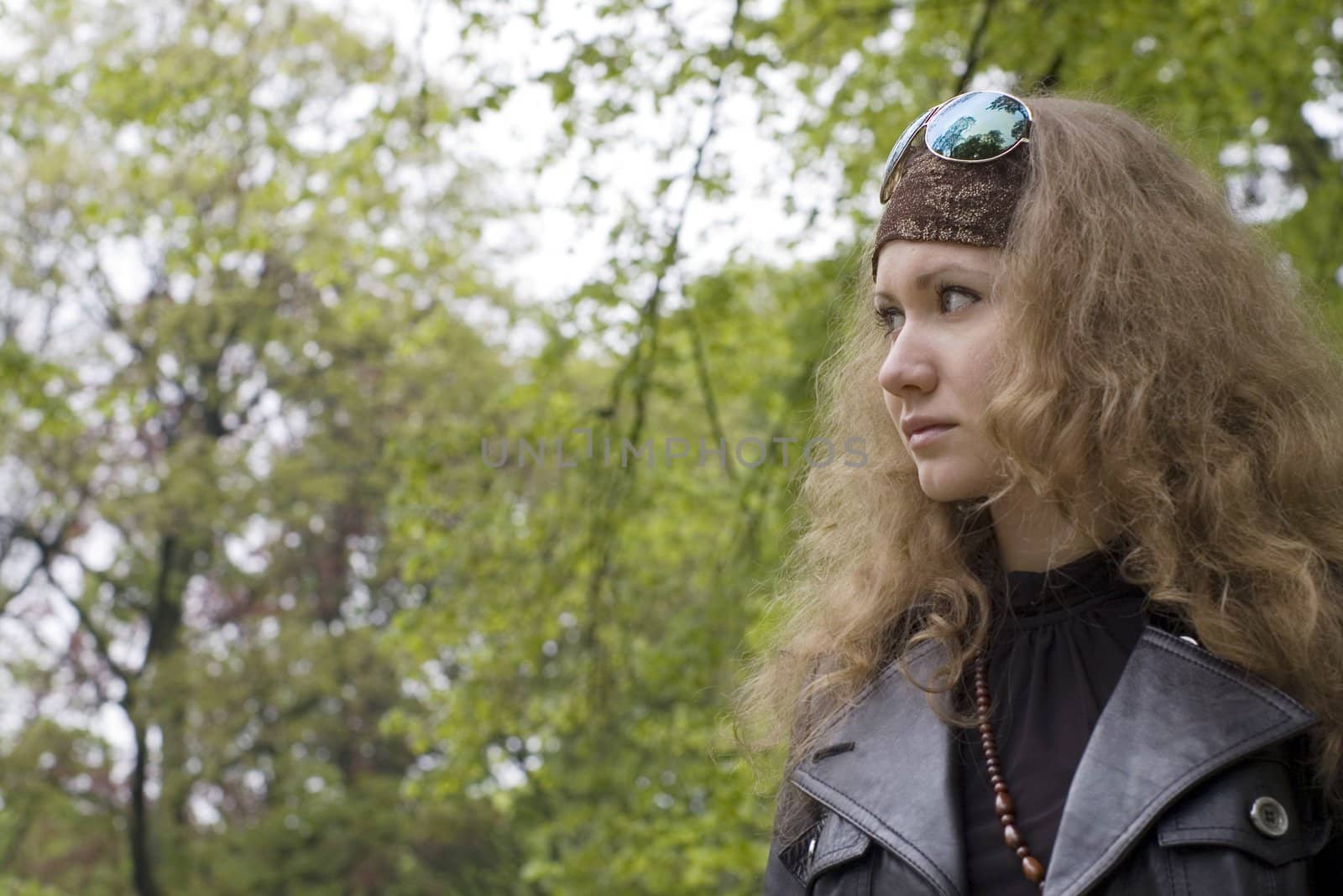 Beautiful Young Woman Outdoors On A Cool Fall Day