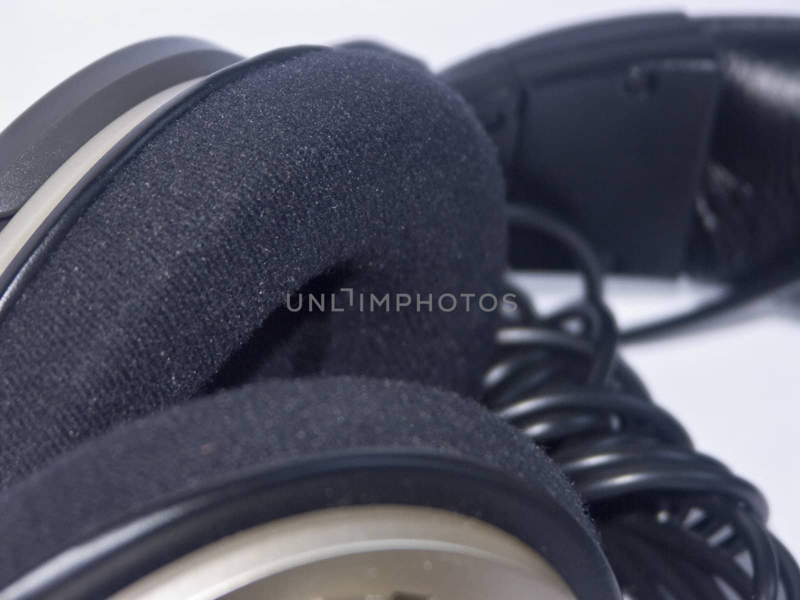 The image of a part of headphones largly