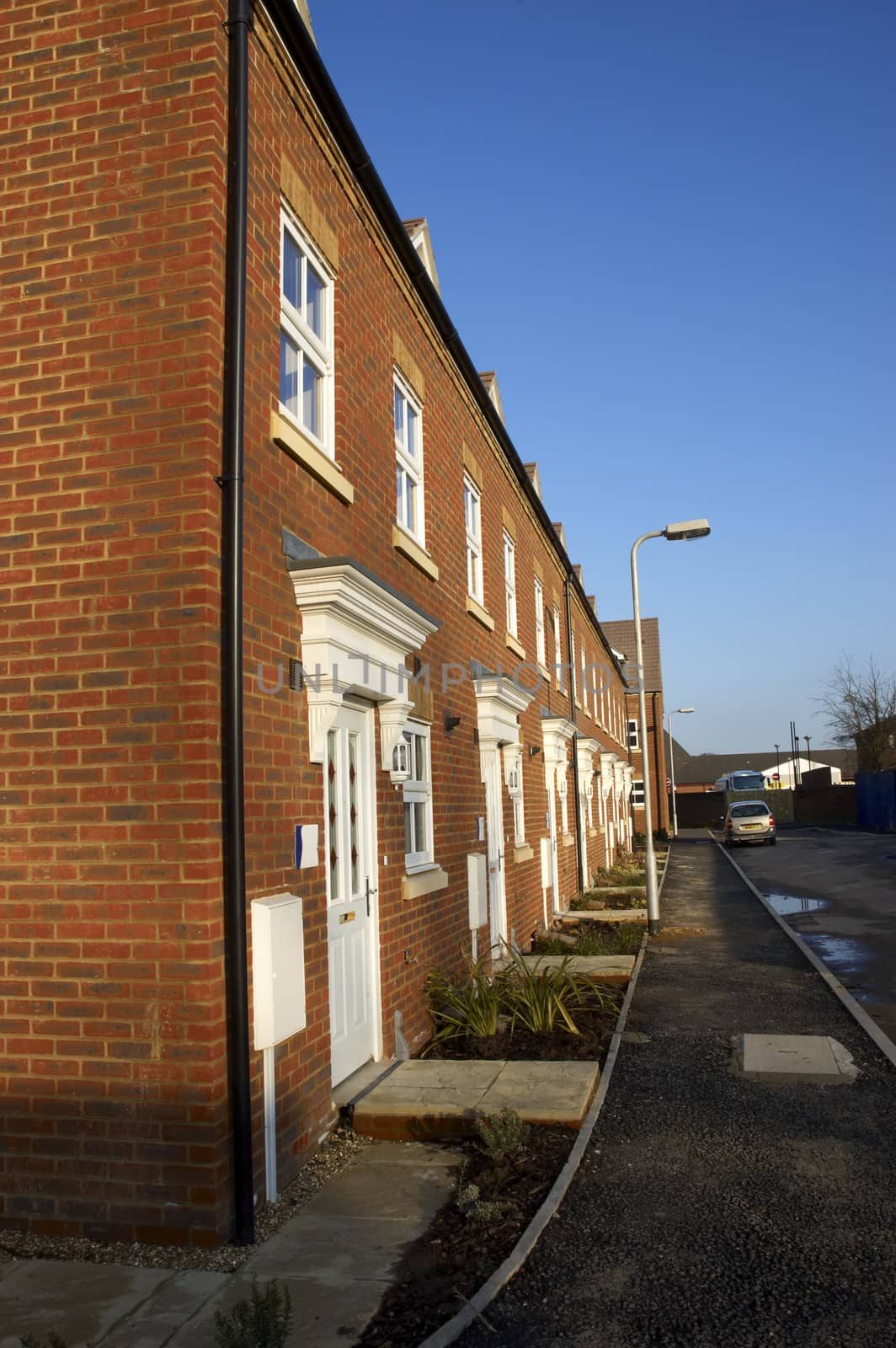 A row of new terraced houses