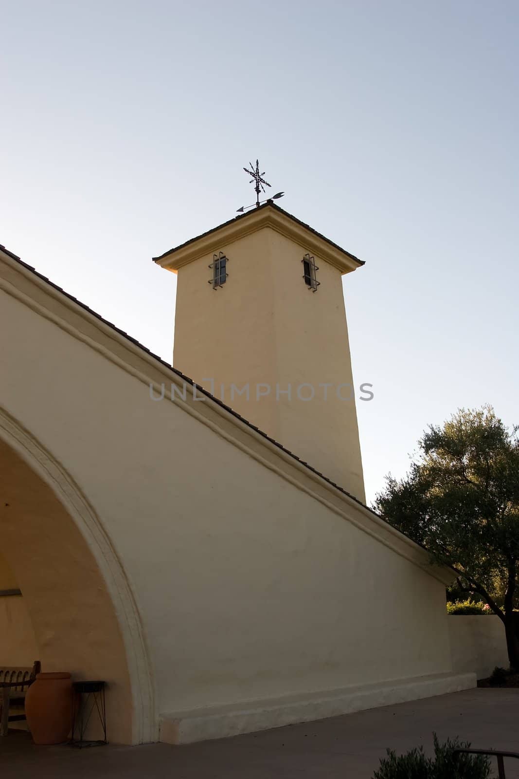 California Mission style winery in Napa California