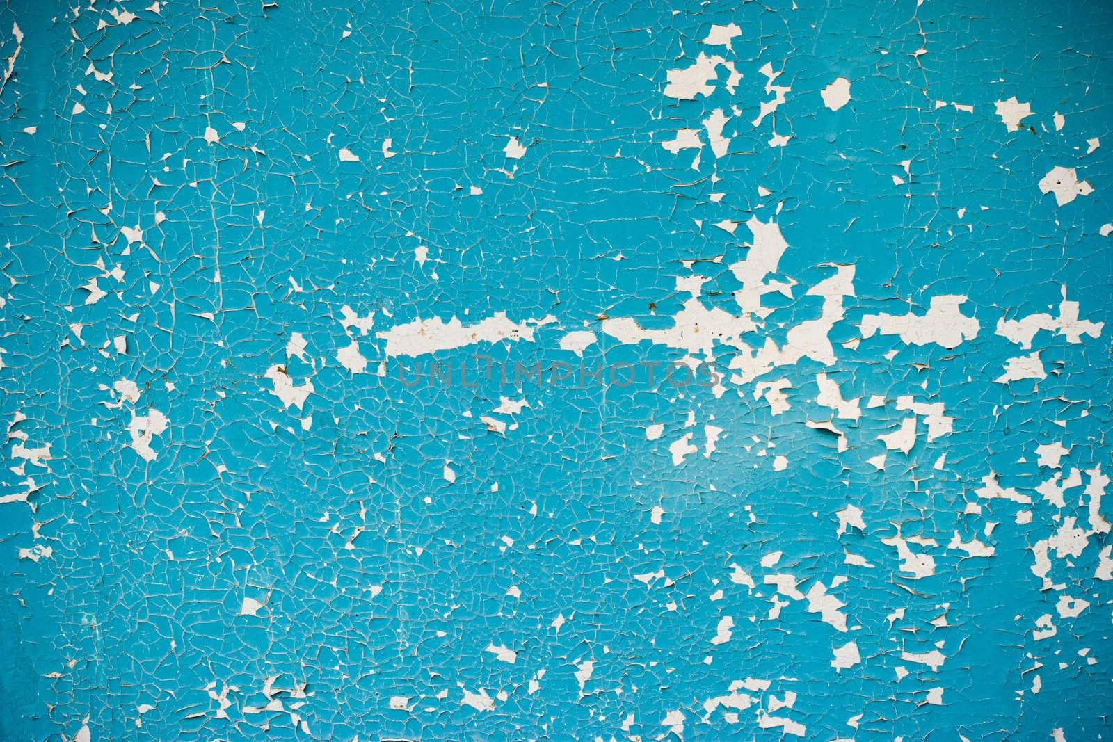 Blue peeling paint by naumoid