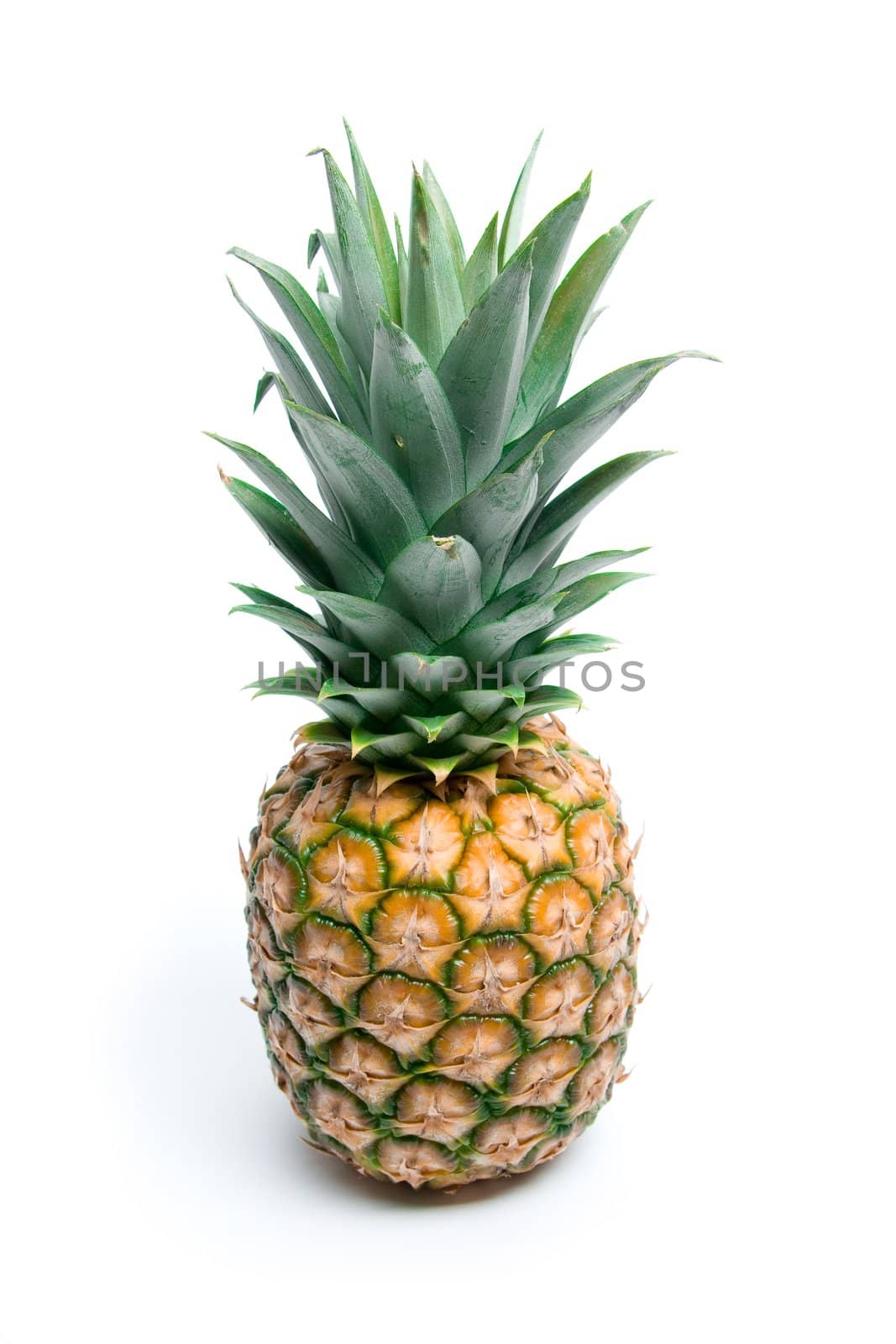 fresh ripe pineapple isolatedo on white