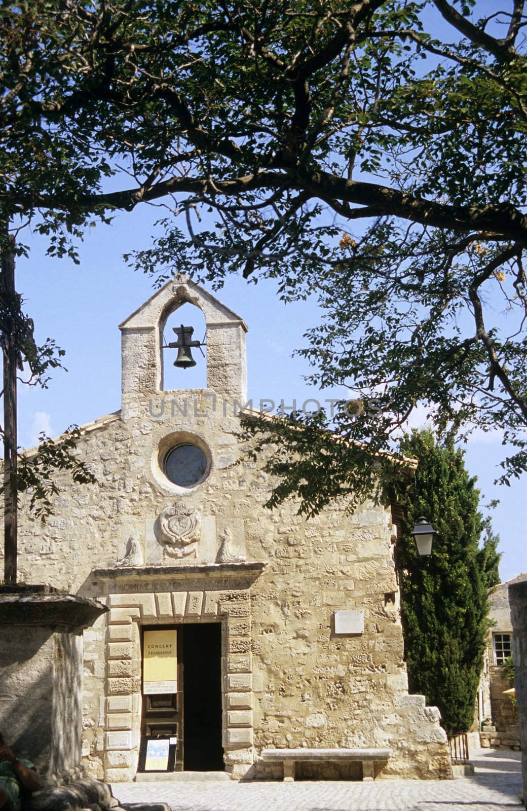 A rural chapel, Chapelle des Penitents, les Baux de Provence, France.