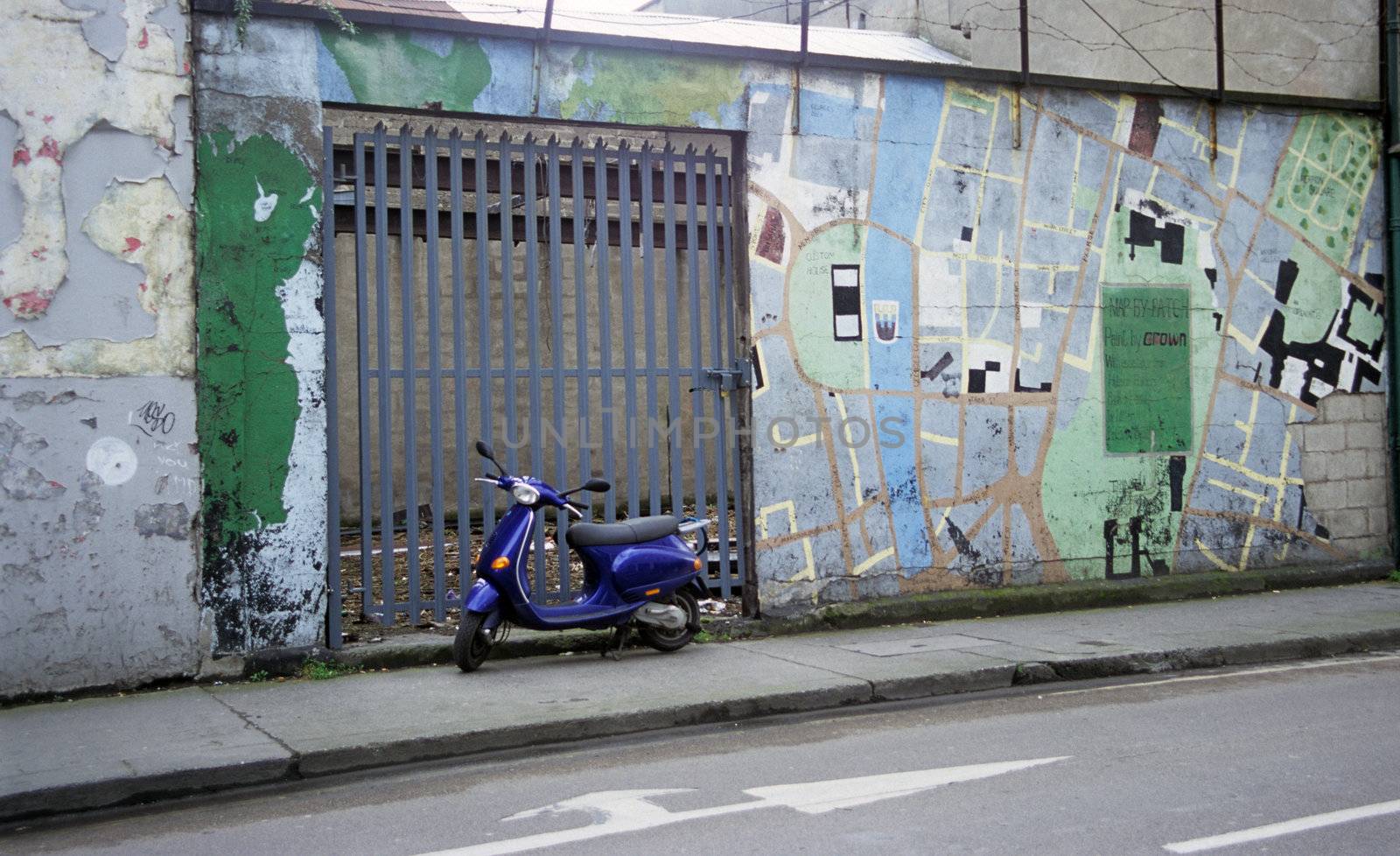 An abandoned scooter in Dublin