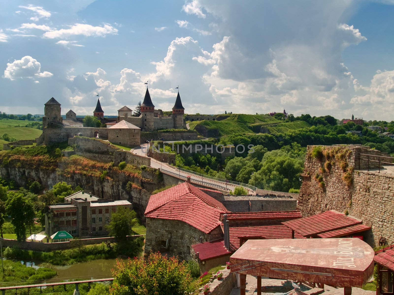 Old Polish castle in Ukrainian town Kamianets-Podilskyi
