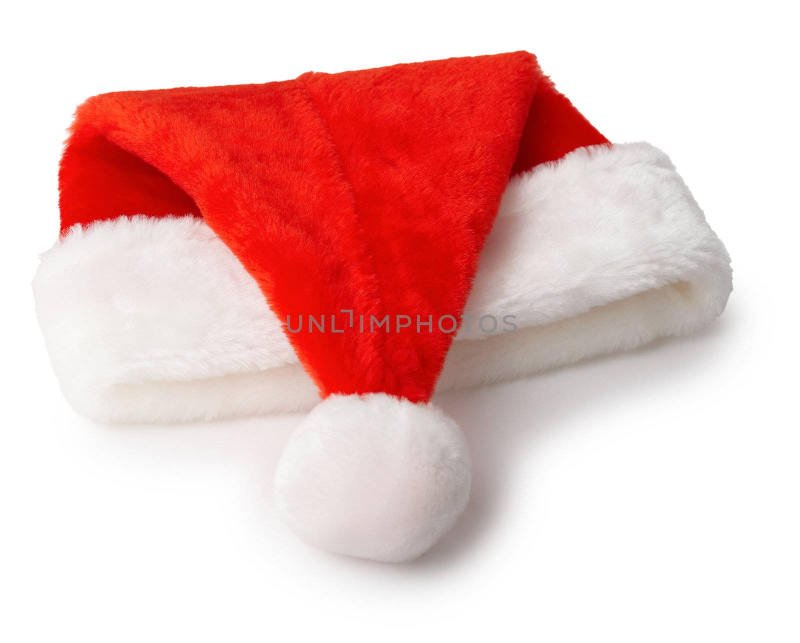 Traditional Christmas hat on a white background