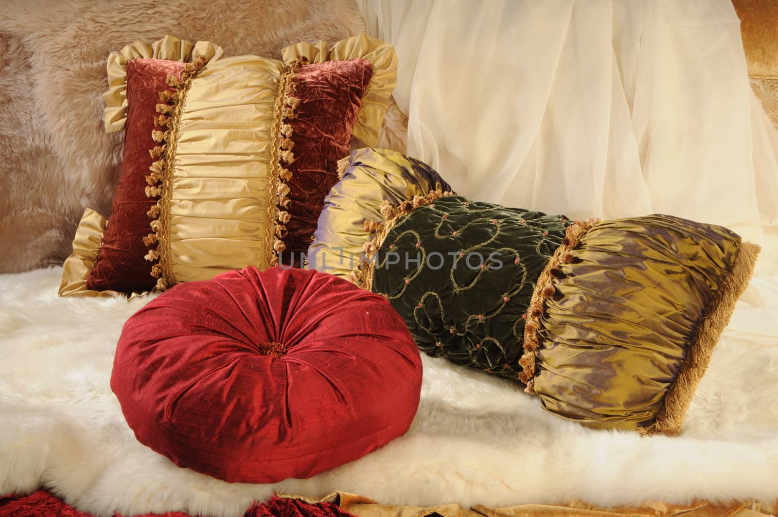 Colorful cushions on a couch