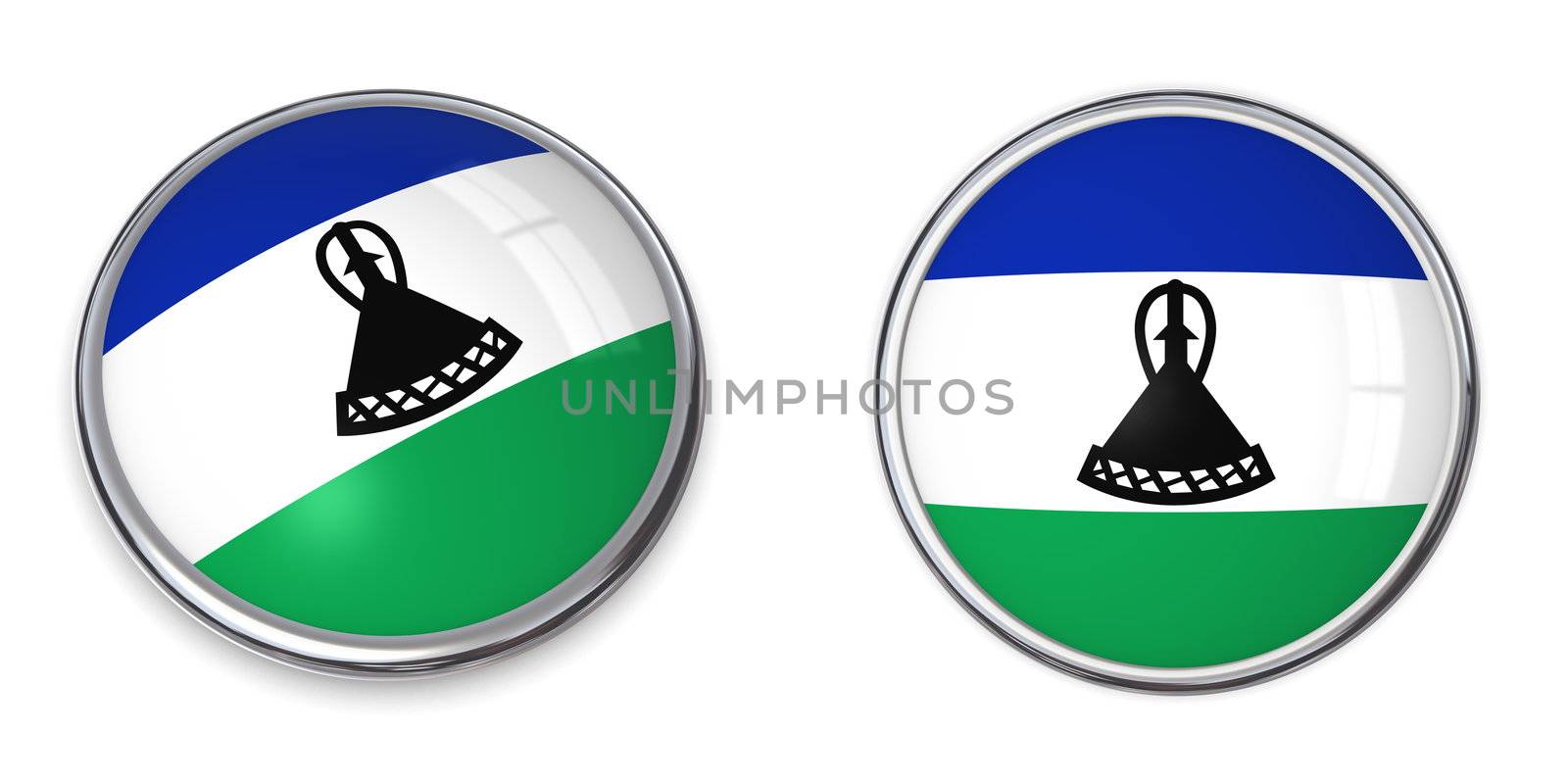 Banner Button Lesotho by PixBox