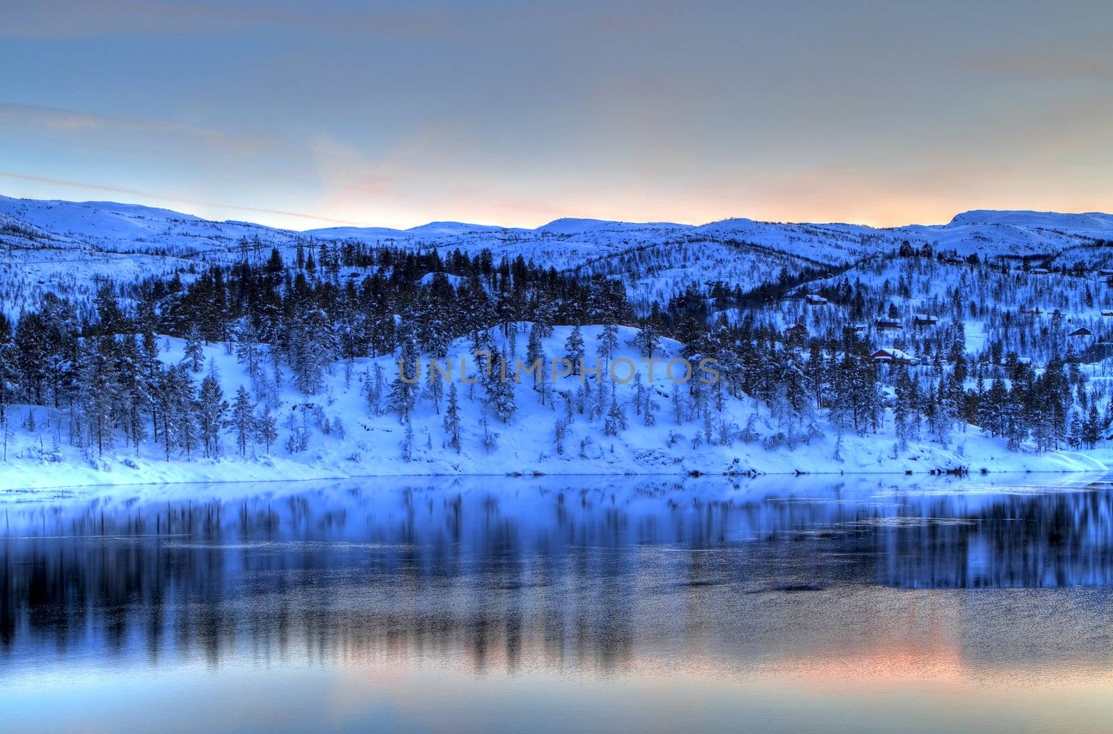 Winter landscape in the Norwegian mountains