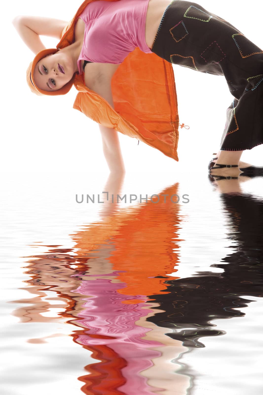 Young good looking woman posing in a new style