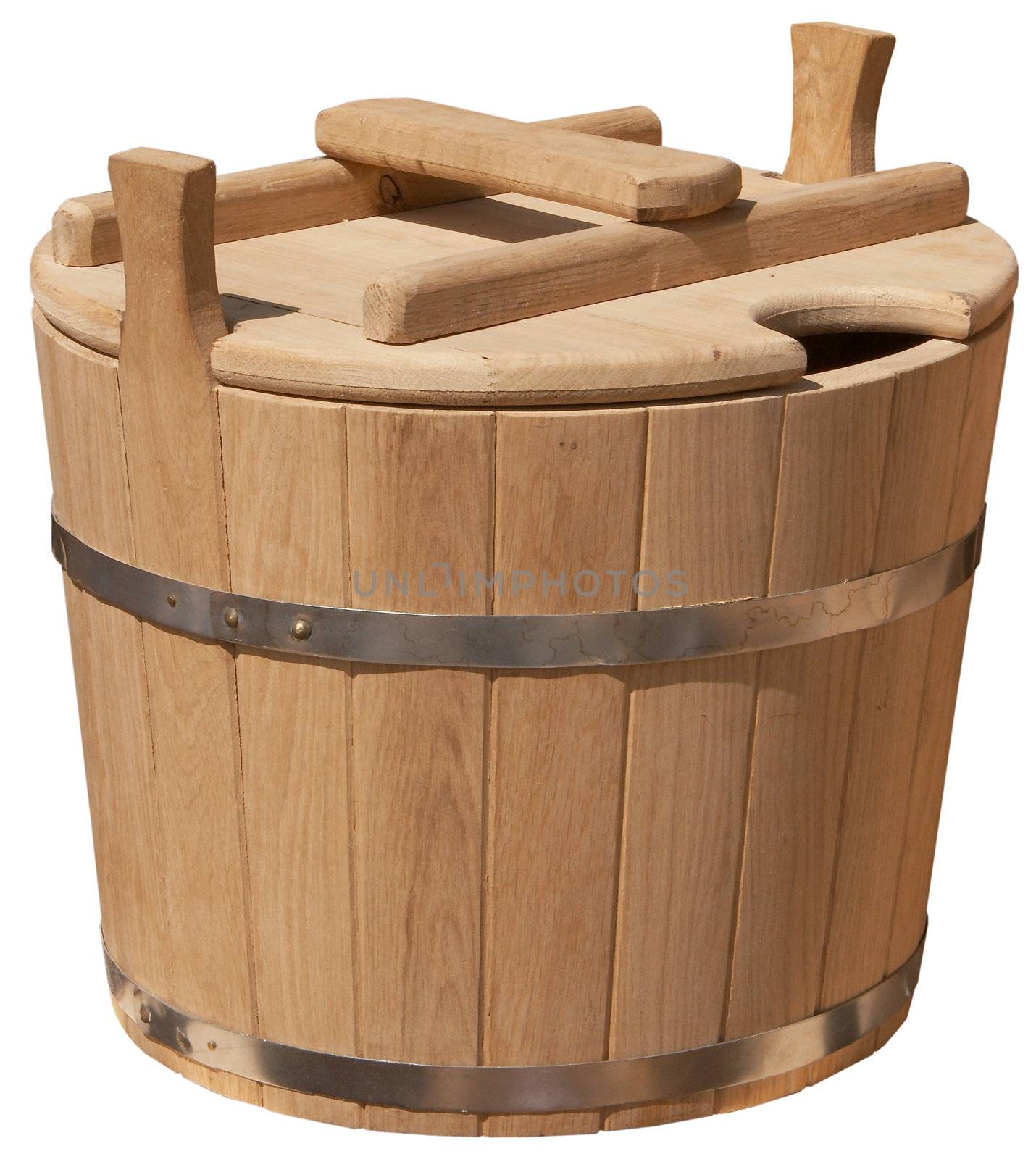 isolated elegant handmade bucket by fotosergio