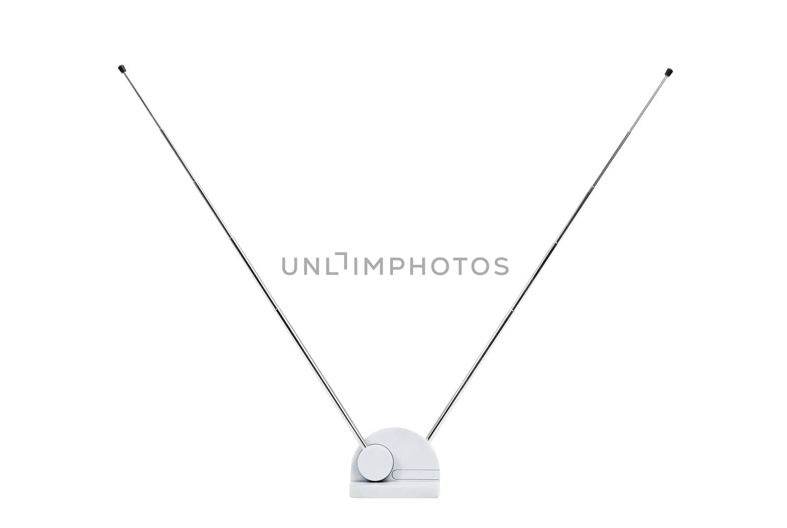 Retro TV antenna isolated on white background