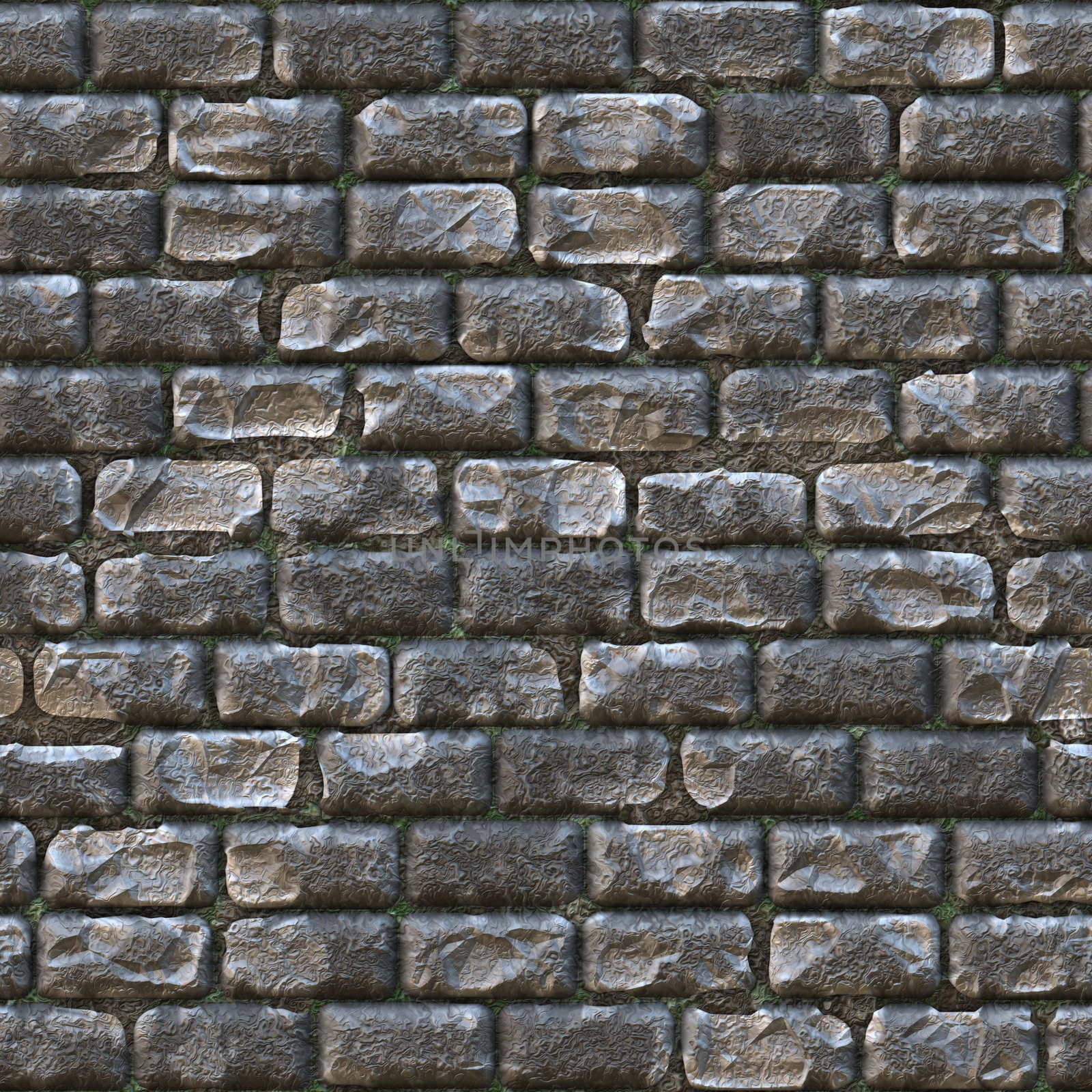 Seamless Stone Brick Wall as Textured Background