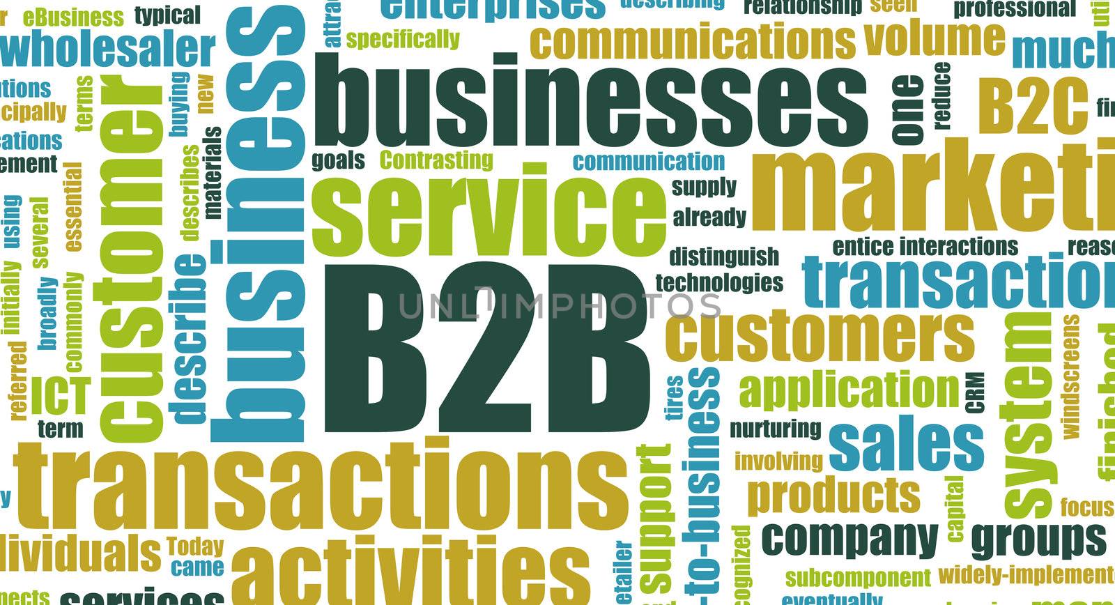 B2B Business to Business Concept as Abstract