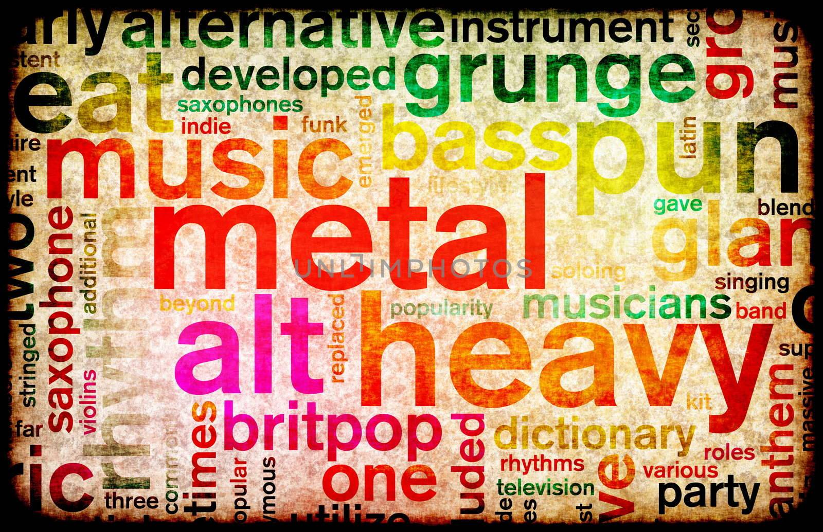 Heavy Metal Music Poster Art as a Background