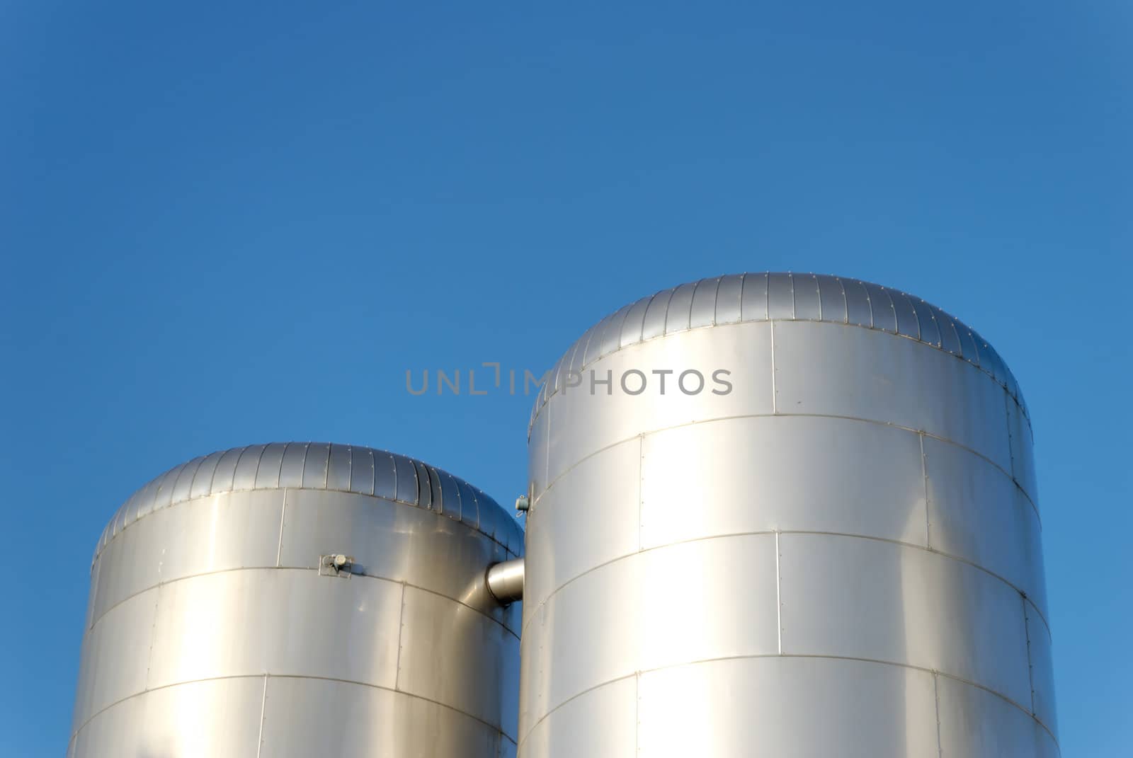 CO2 reservoirs at a fizzy drink factory
