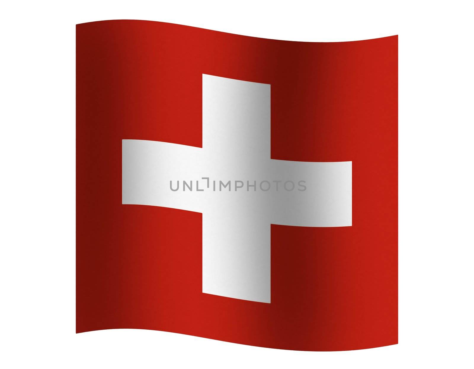 Swiss flag waving in the wind

