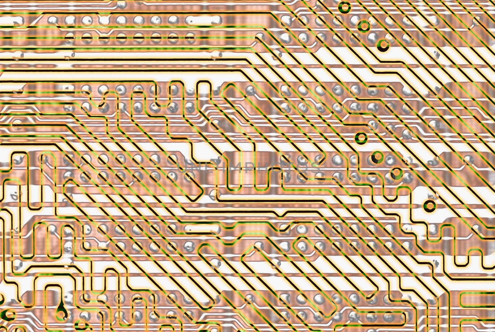 Graphical abstract background - golden circuit board