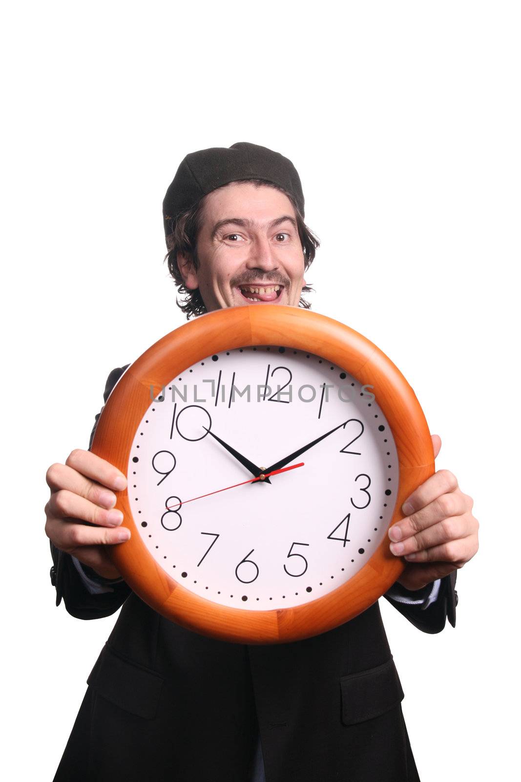 businessman with clock