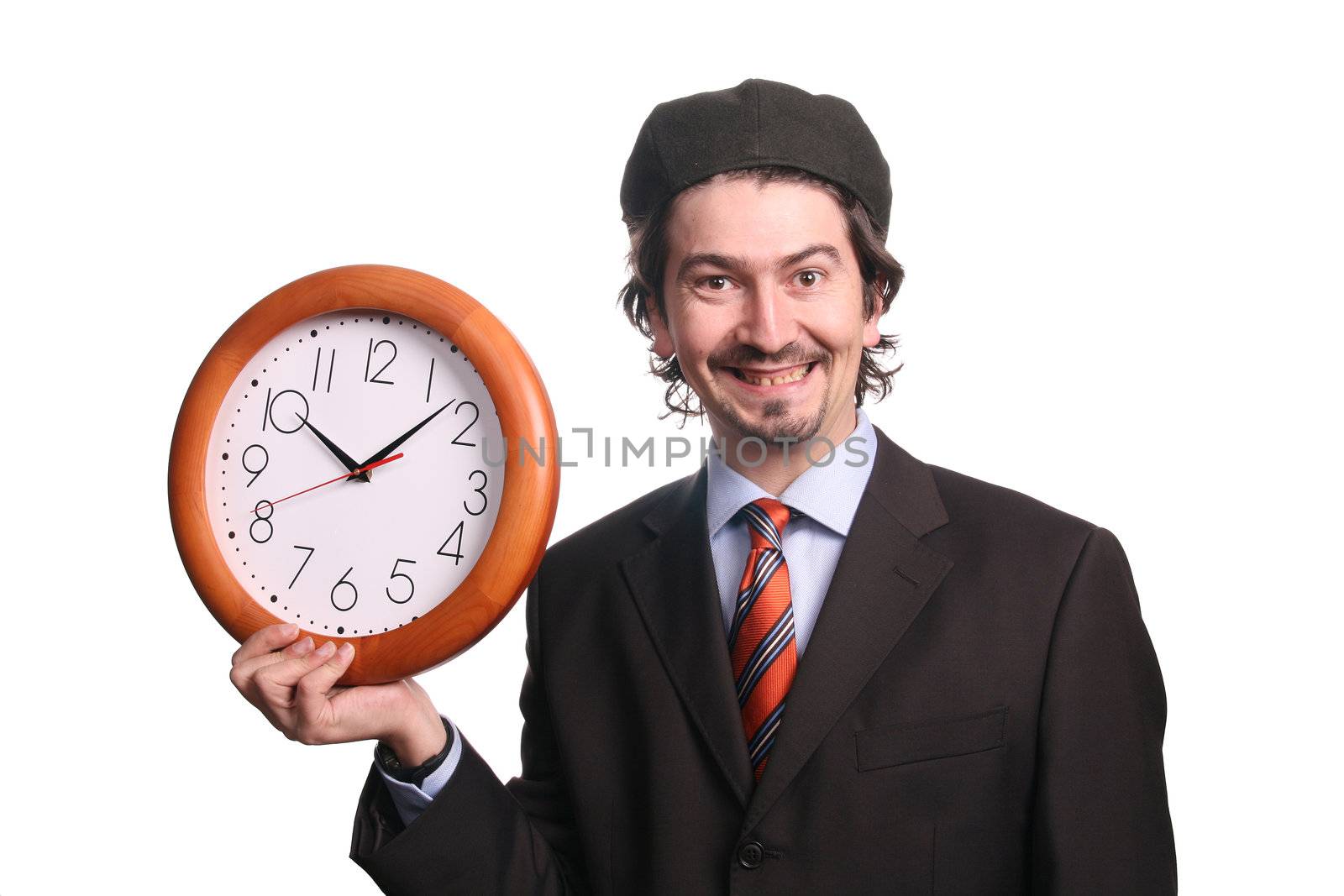 businessman with clock