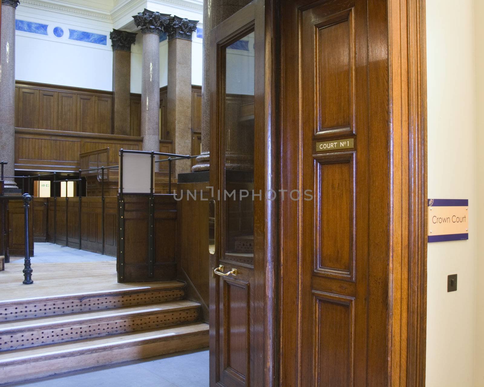 Very old courtroom (1854) at St Georges Hall, Liverpool,UK