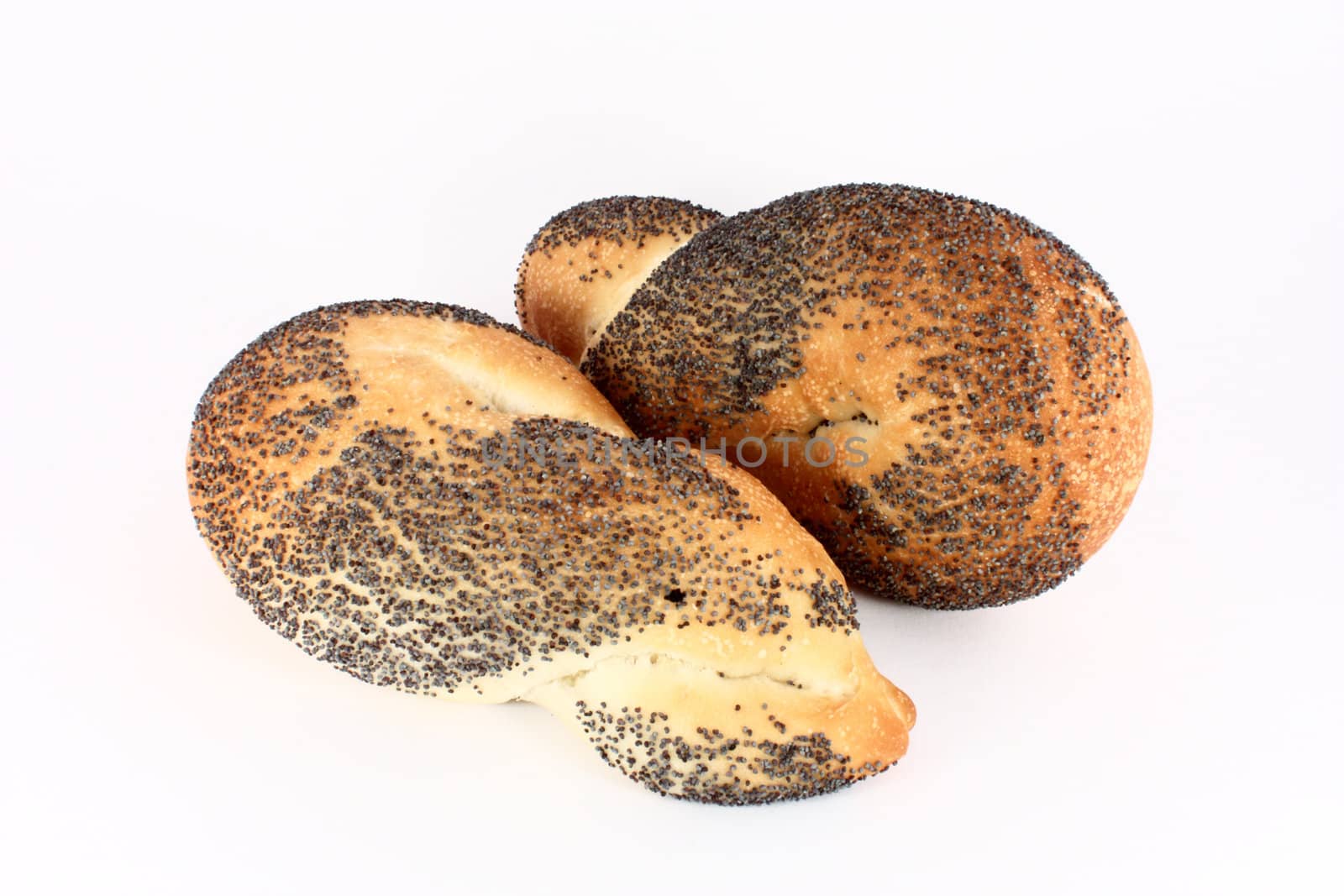 Pastry with poppy seeds isolated