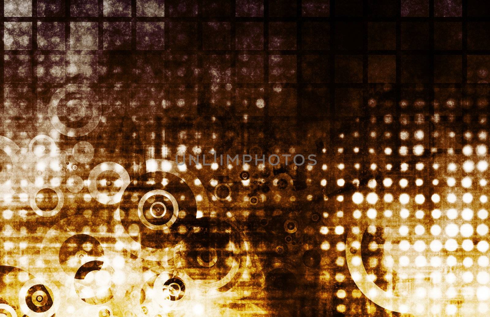 Abstract Grunge Background With Digital Media Art