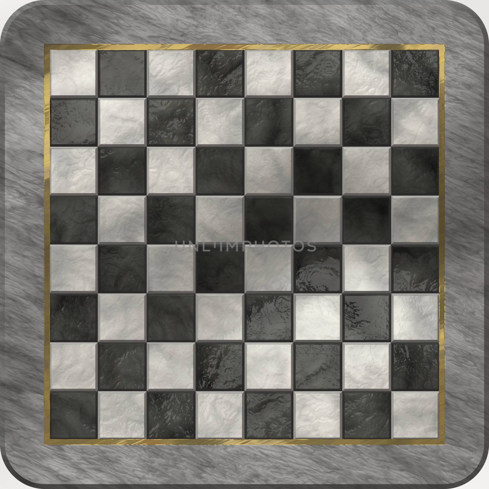 Chess Board Classy a Marble Empty Abstract