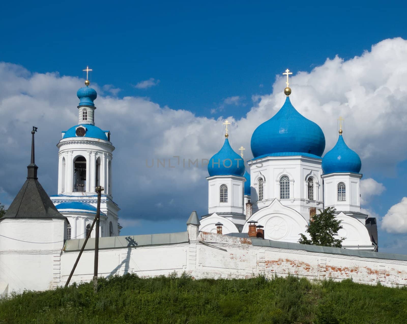 Old orthodoxy temple is in Bogolyubovo from Russia by Jim