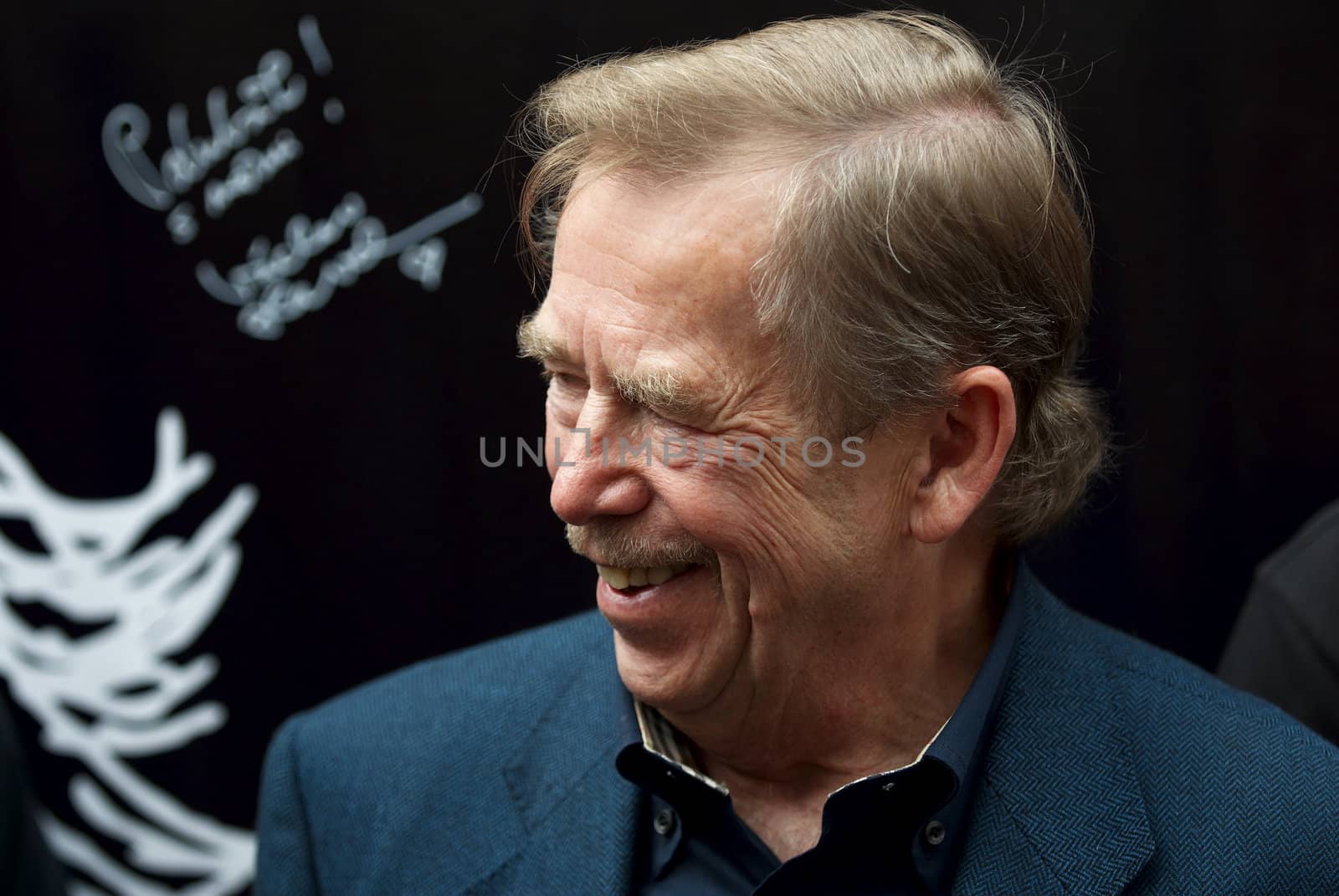 Portrait of the ex-president of the Czech republic of Vaclav Havel