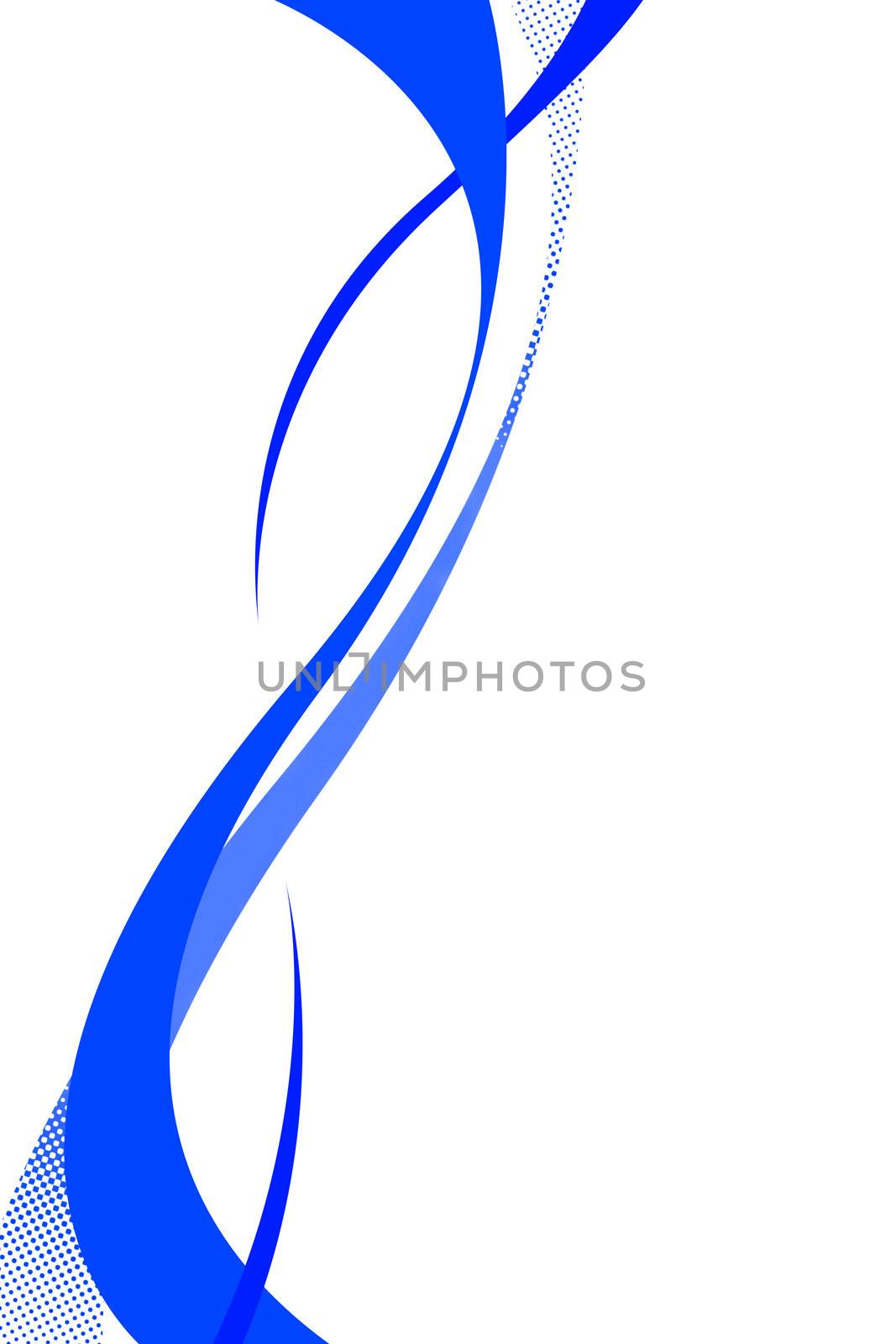 Blue flowing curves layout with plenty of copy space.