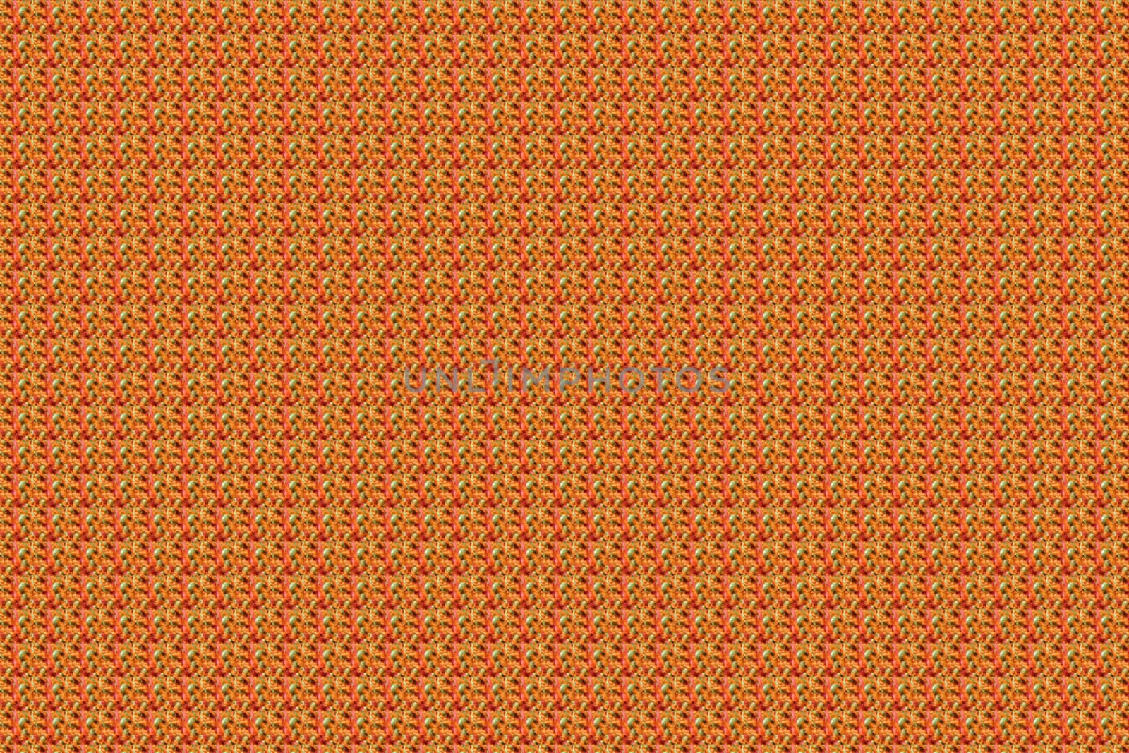 Textured fabric with woven orange and green threads, suitable as a background.