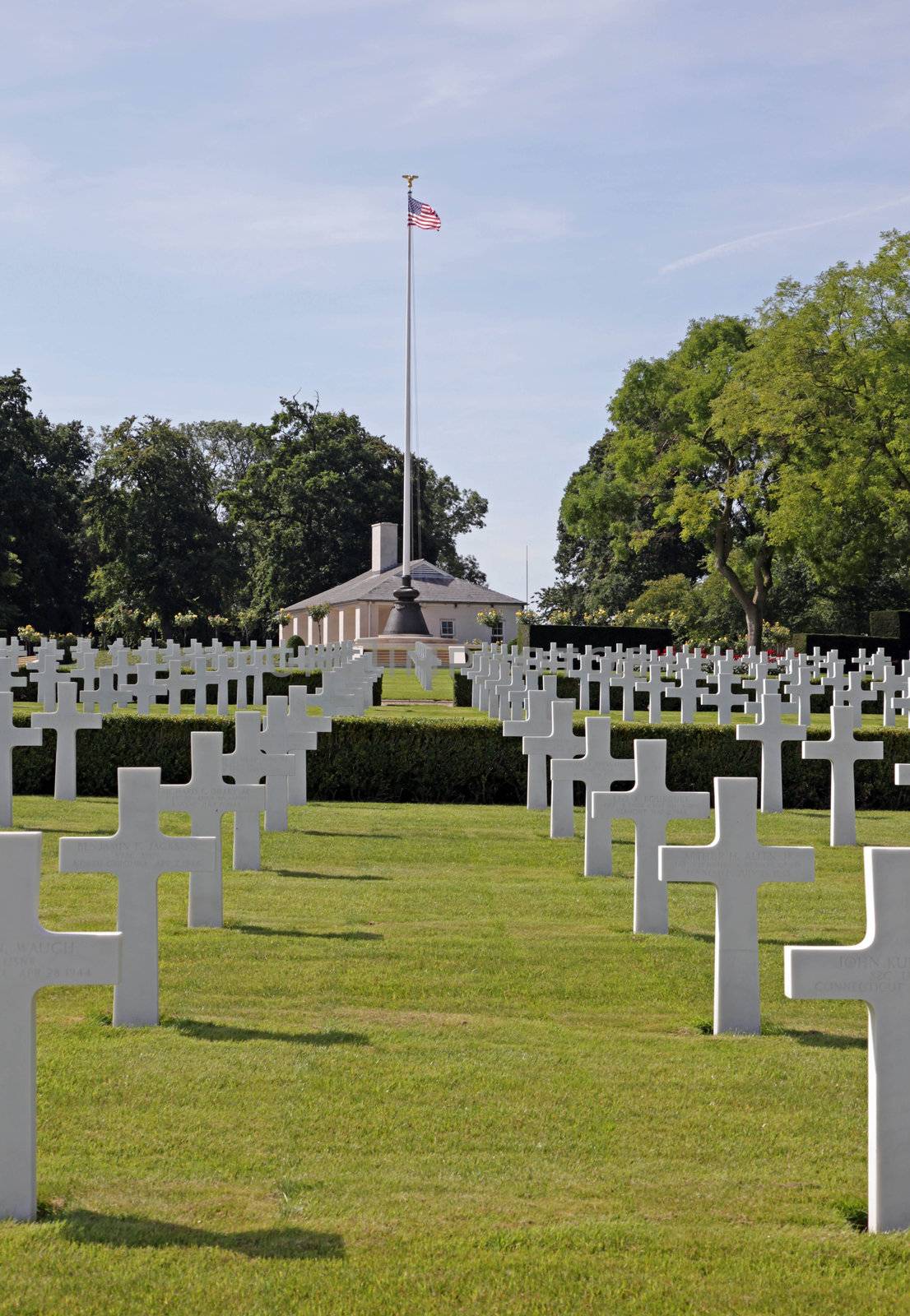 American war cemetery at Madingley in Cambridge, England. 
