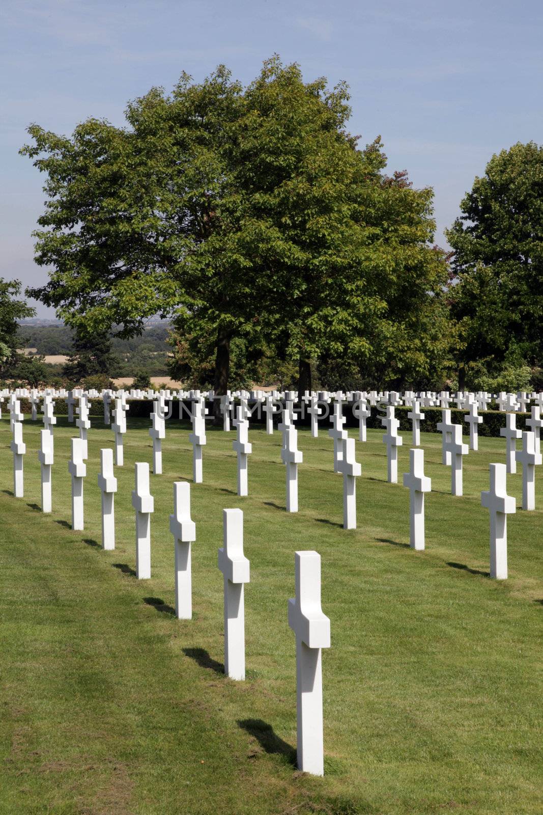 American war cemetery at Madingley in Cambridge, England. 
