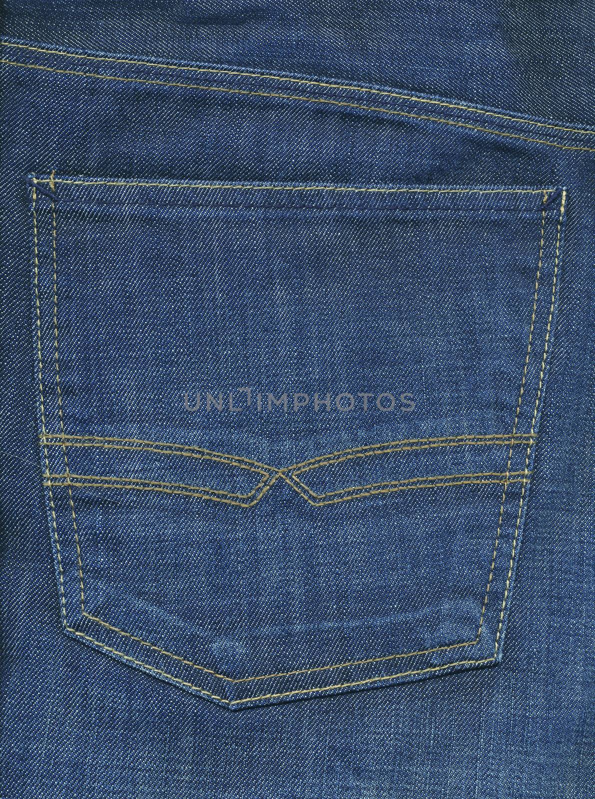 Flat background image of a pocket from dark blue denim - large XXL high resolution image