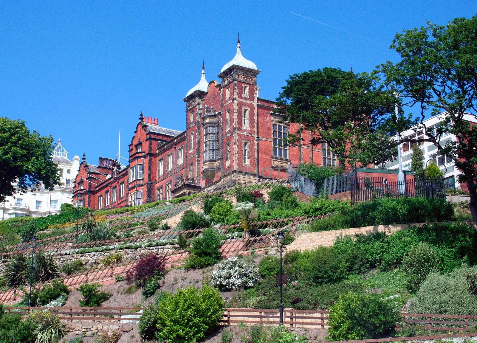 Civic town hall building in Scarborough, England.