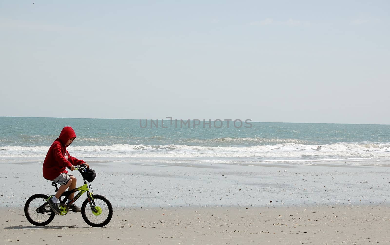 Biker on the Beach