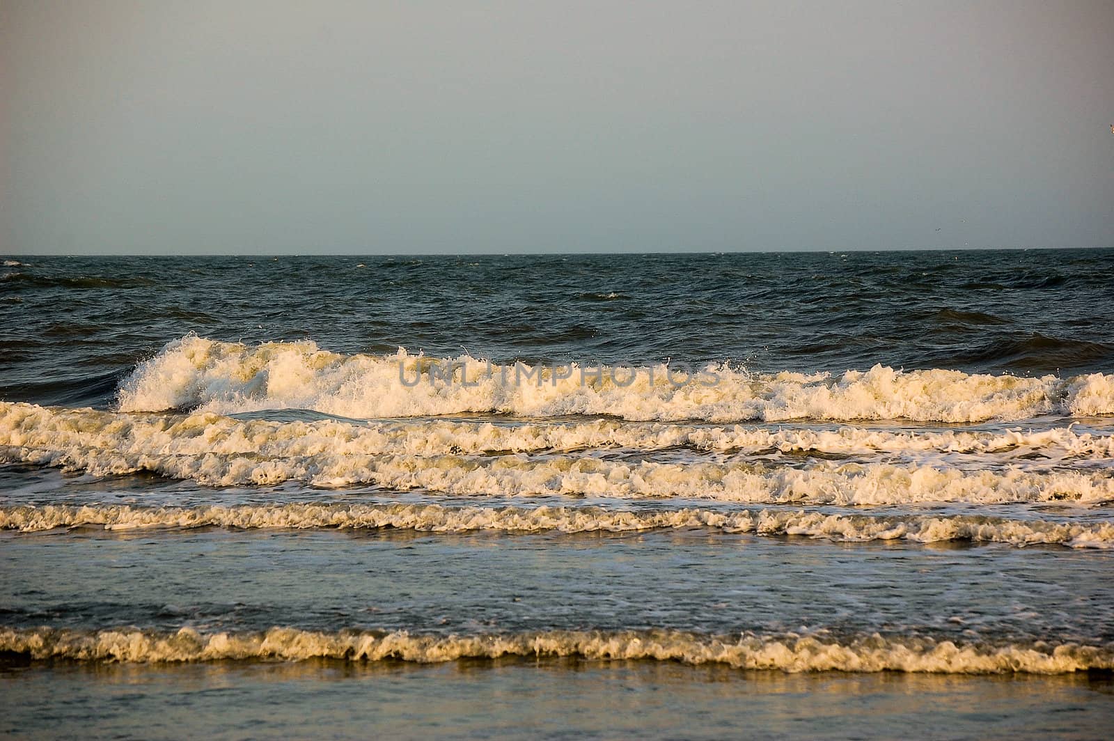 Rolling ocean waves