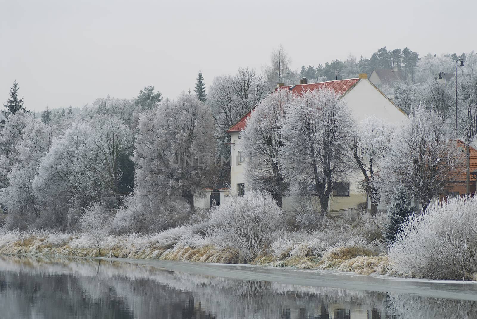 Winter river by Kamensky