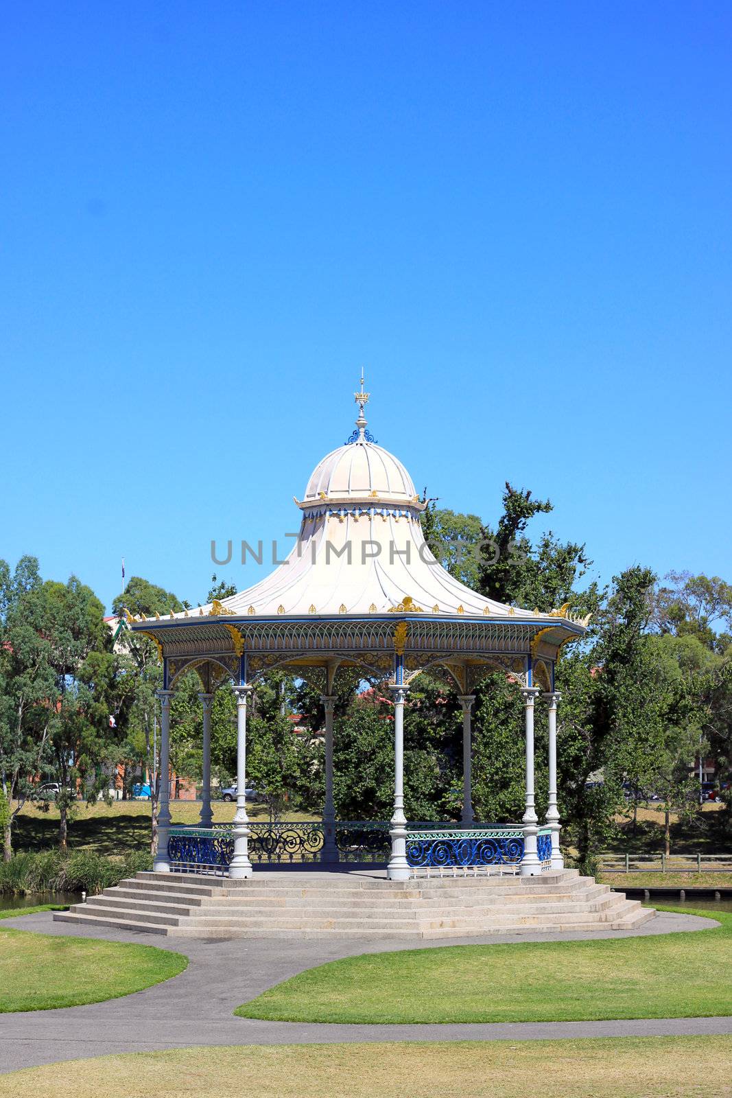 Elder Park Rotunda along the River Torrens, Adelaide, Australia.  Heritage Victorian Architecture (1882)