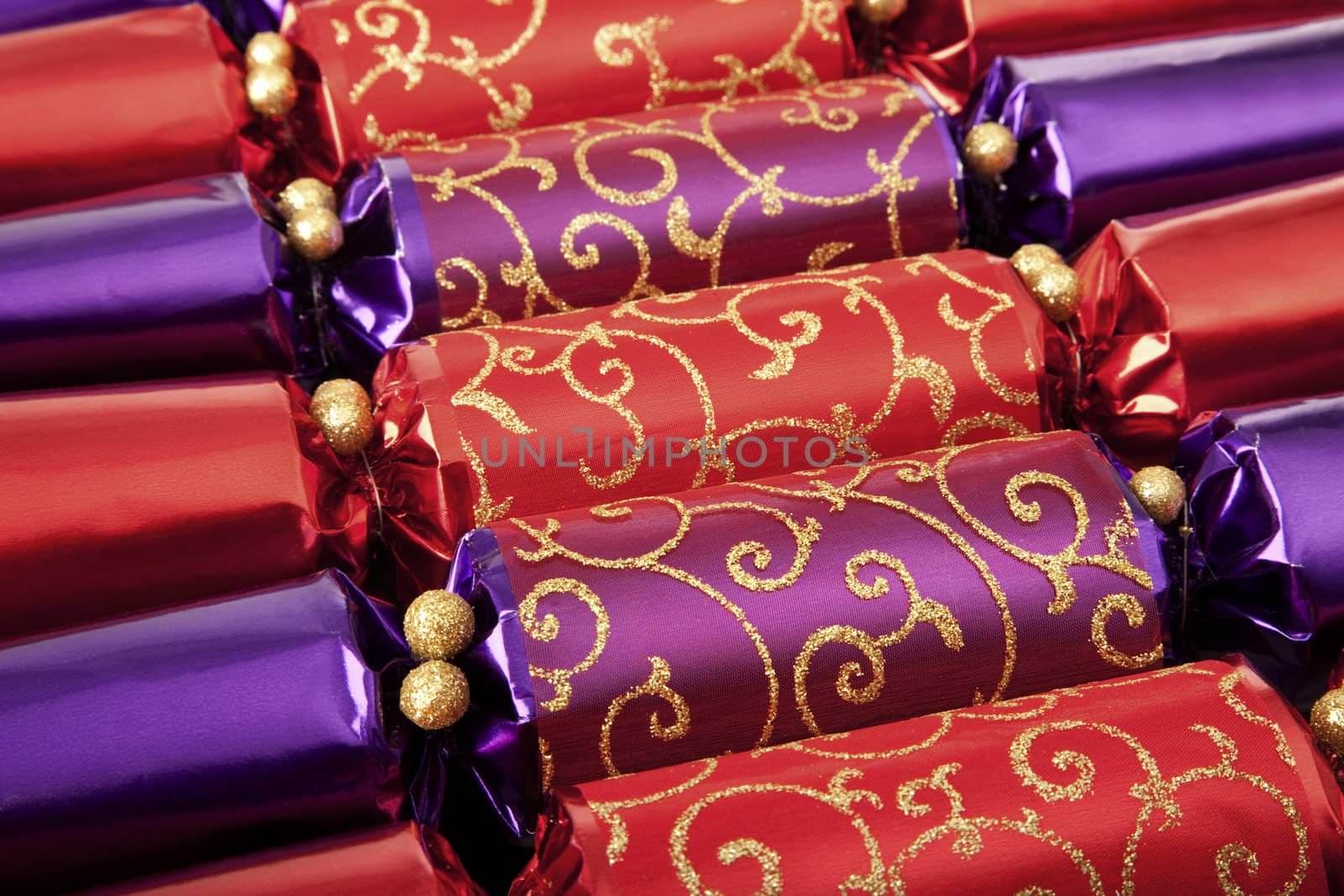Party crackers close-up