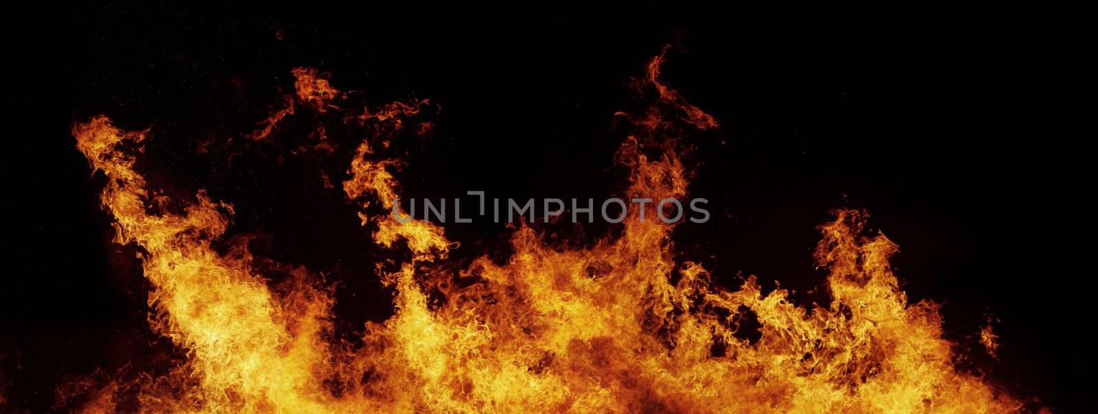 Massive wall of flames and fire - XXL image