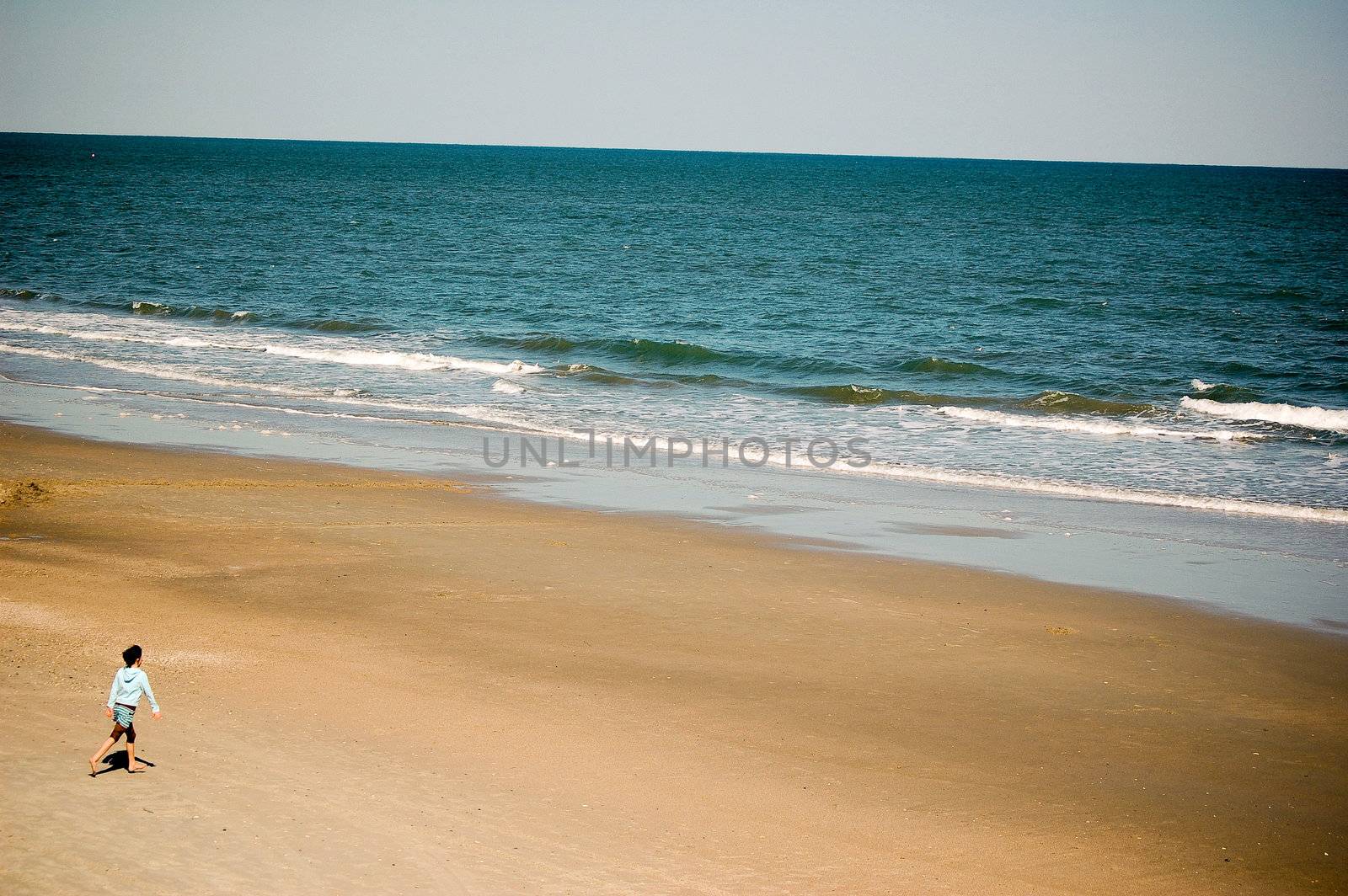 Running Toward the Beach - Presentation Background
