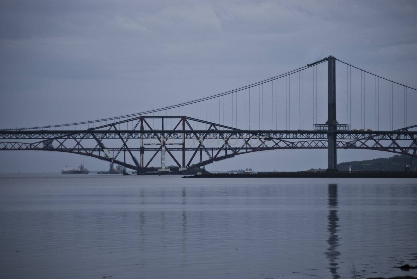 the bridges over the Firth of Forth in Scotland