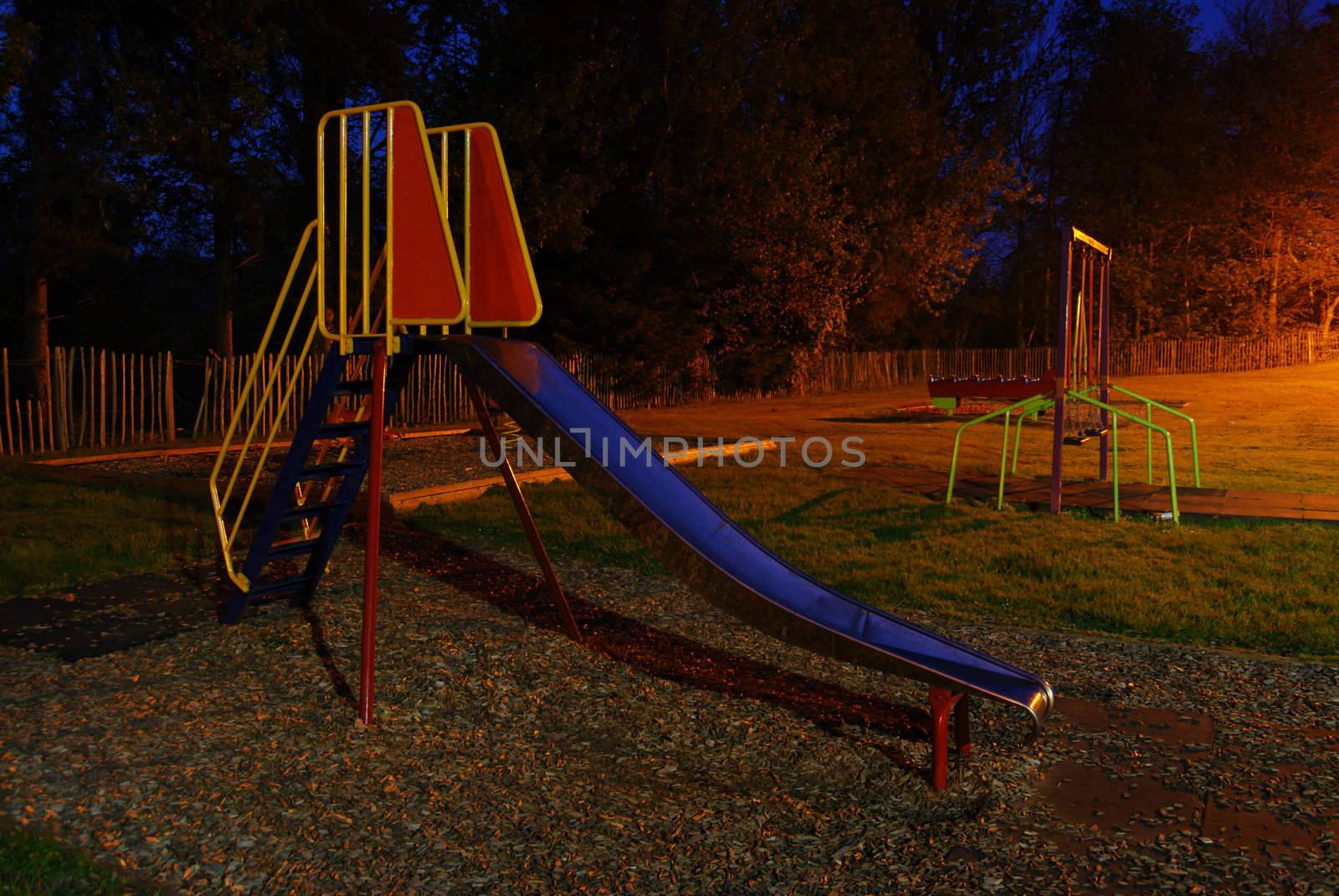 Playground at night by Jule_Berlin