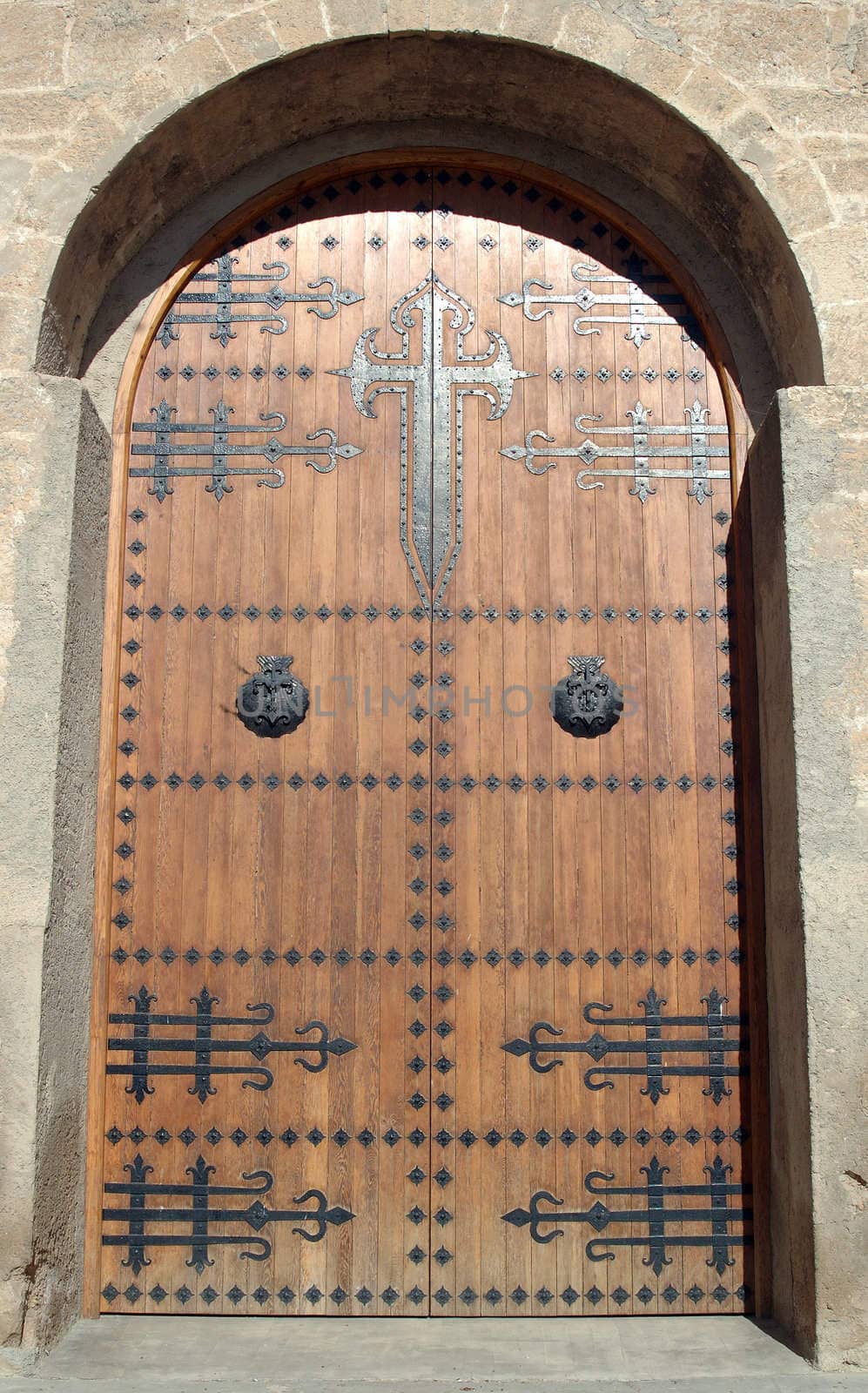 Door of a church in a village in Andalusia, Spain
