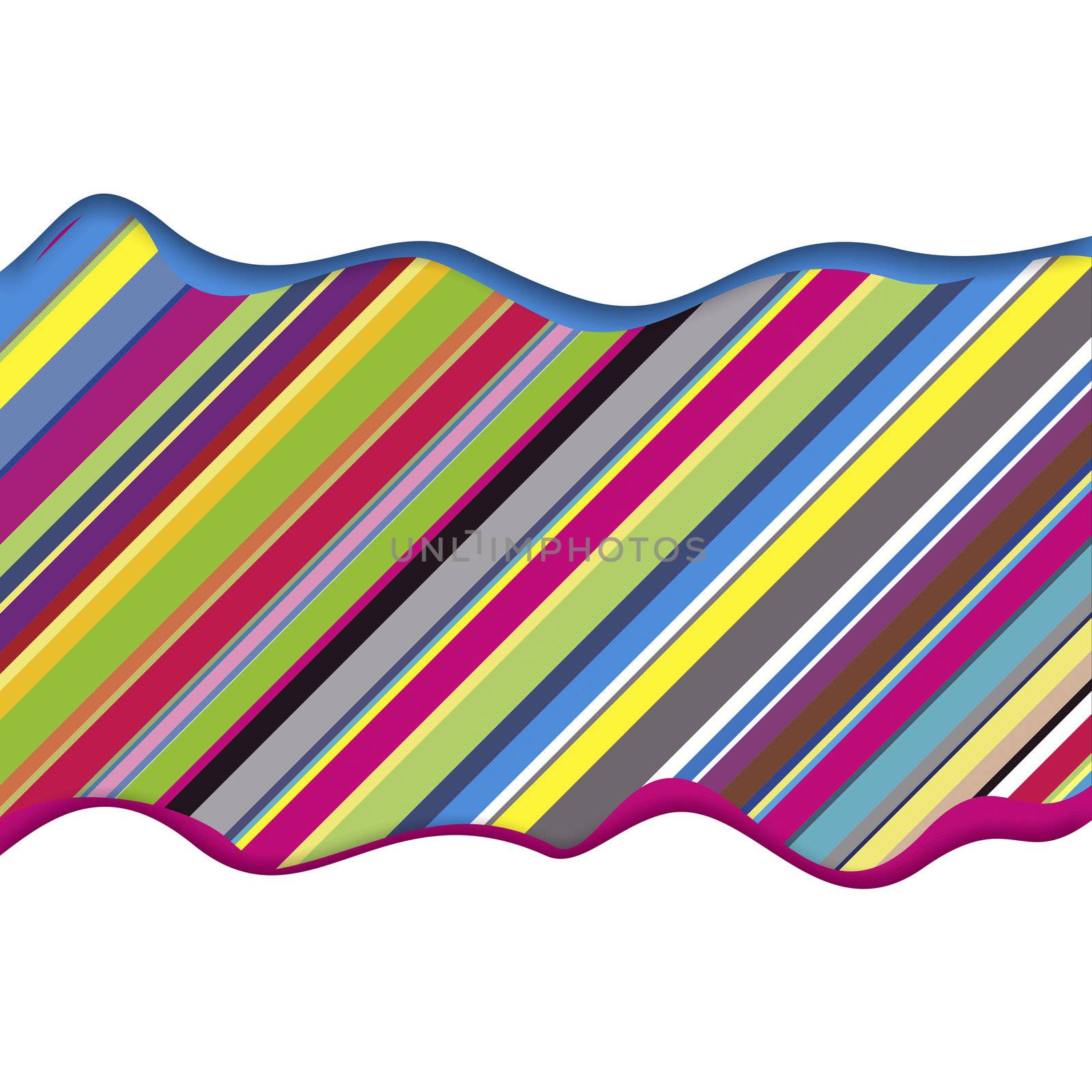 Greetings card with colorful lines