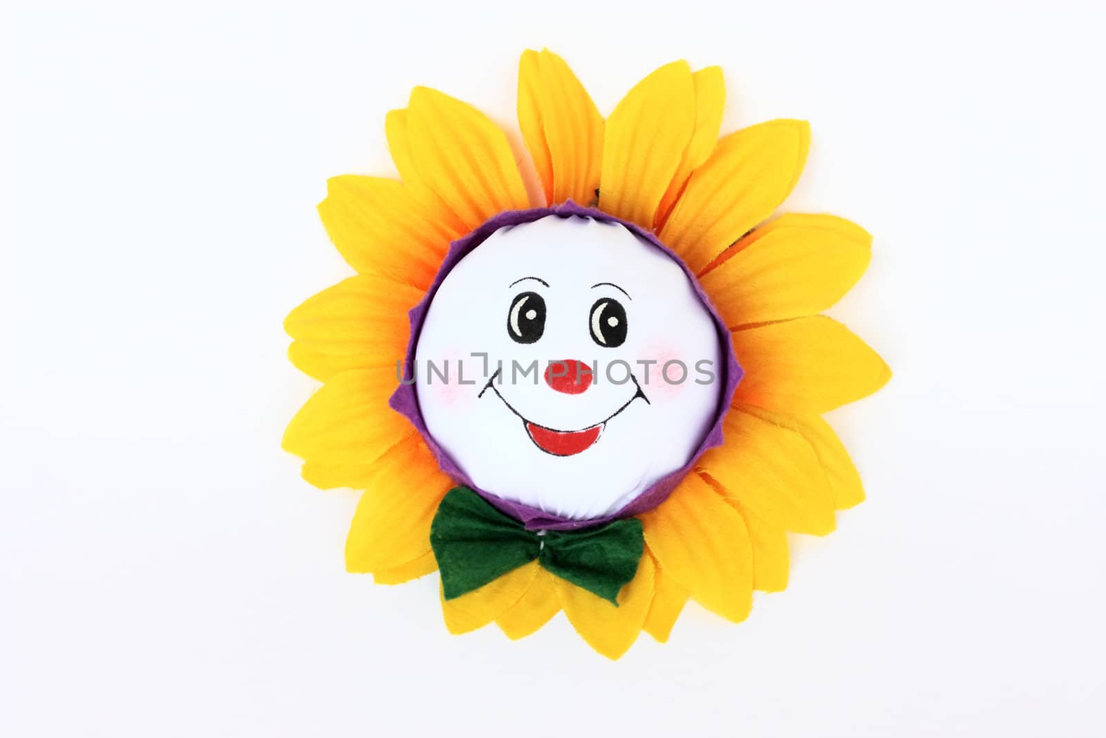 decoration on the wall, colorful yellow sunflower