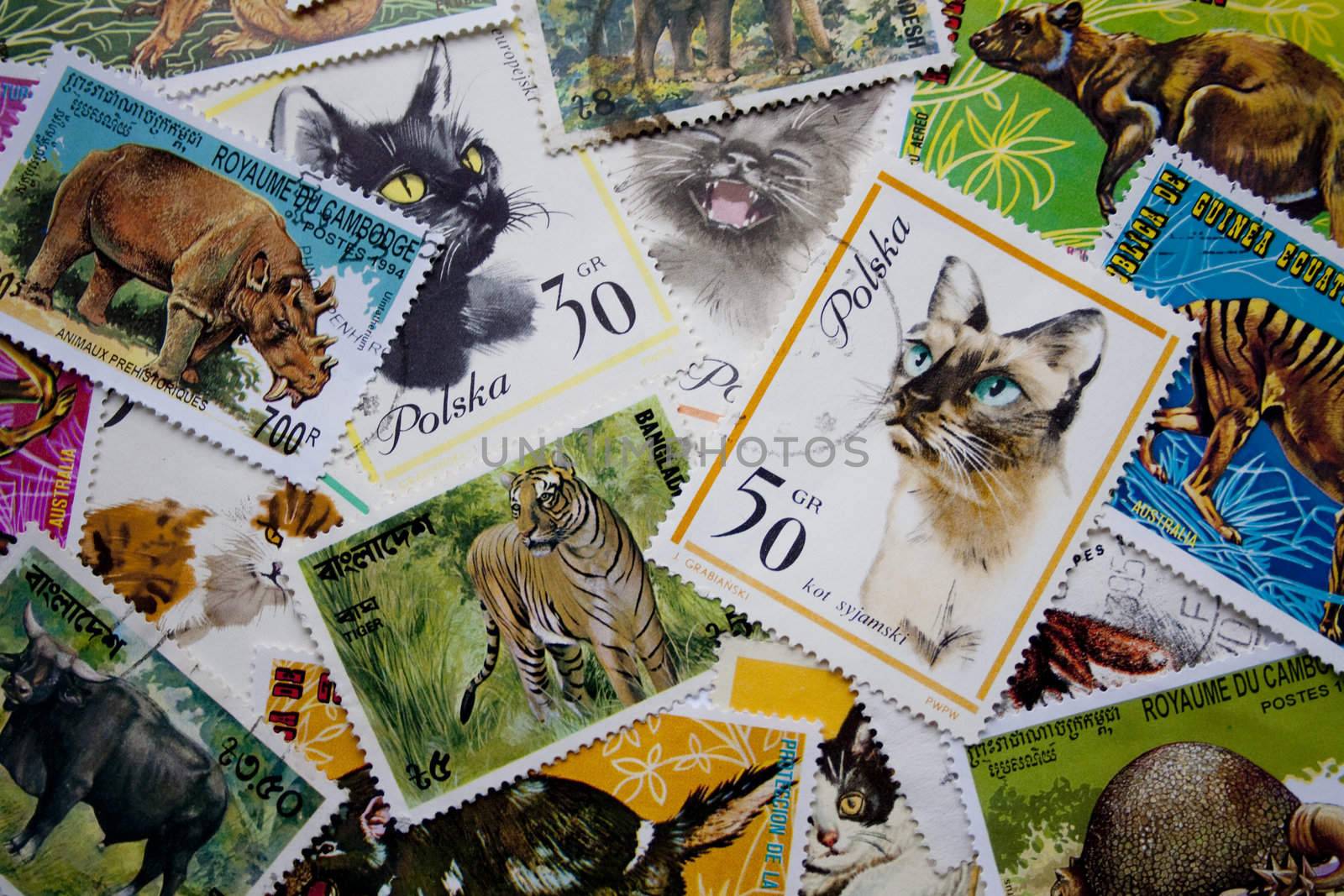 World stamps: animals by landon